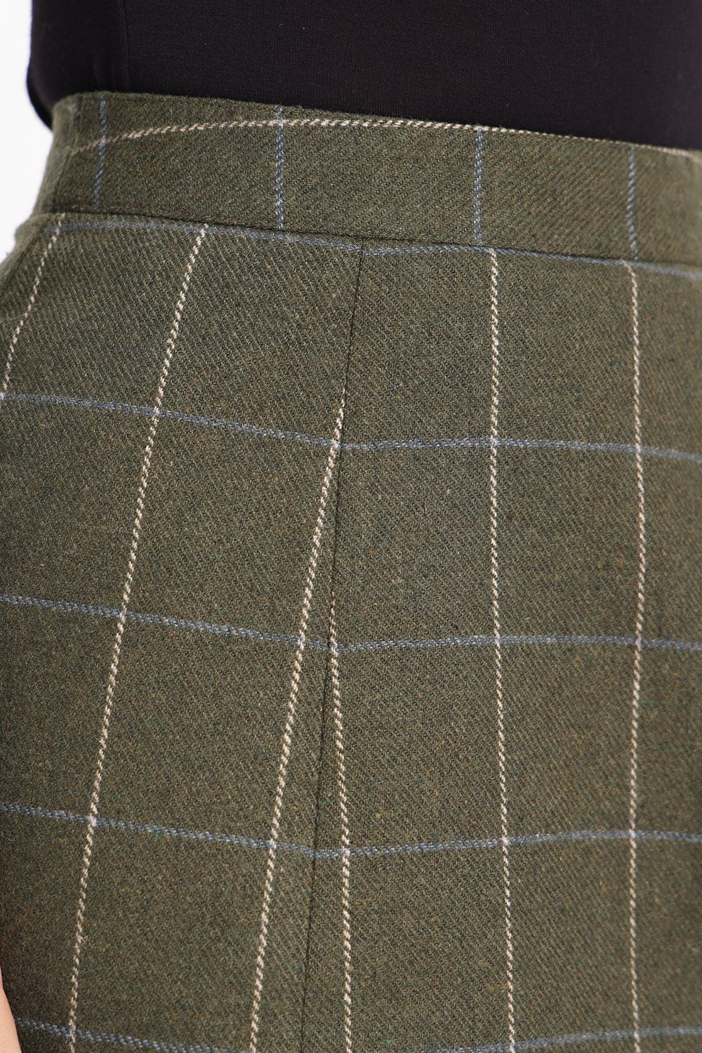 Tweed Mini Skirt - Green Check