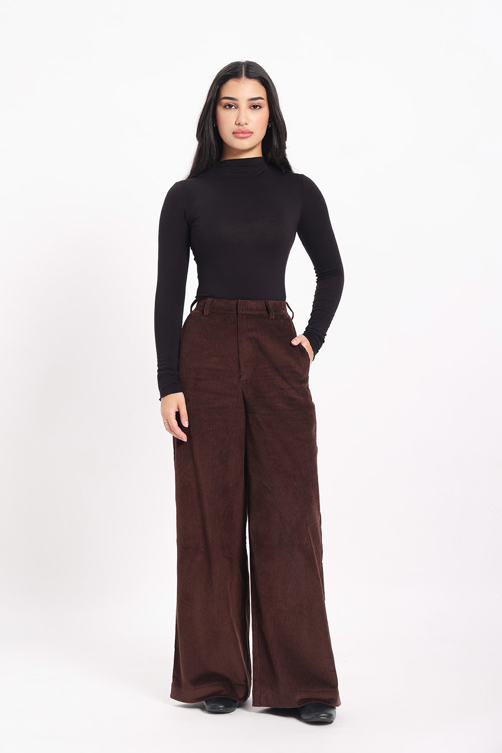 Córd Wide-Leg Pants - Brown