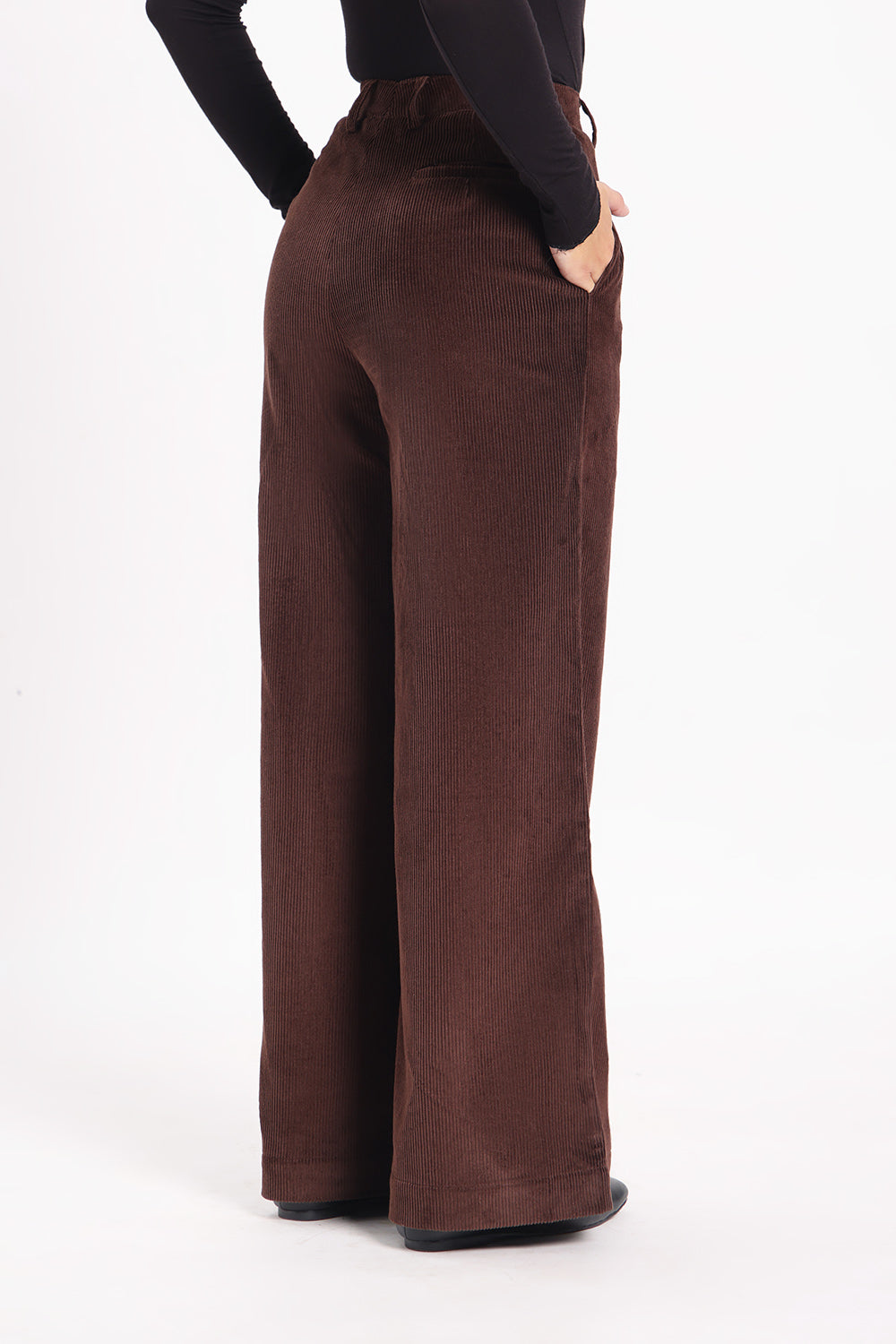 Córd Wide-Leg Pants - Brown