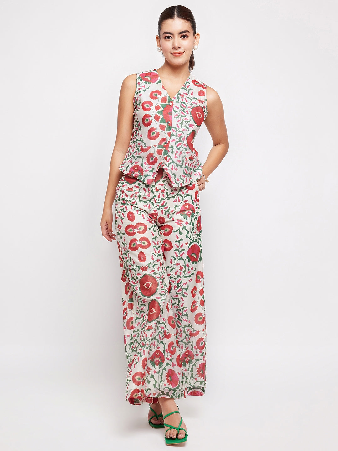 Litsea Waistcoat | Floral Printed