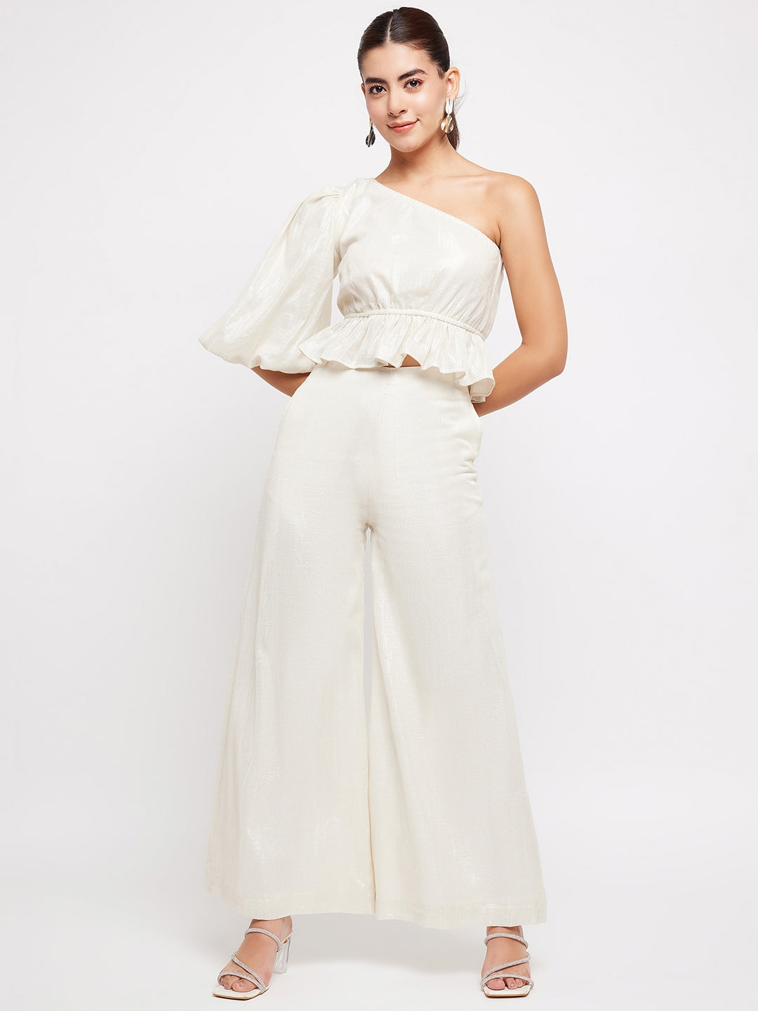 Irine Pants | White Shimmer