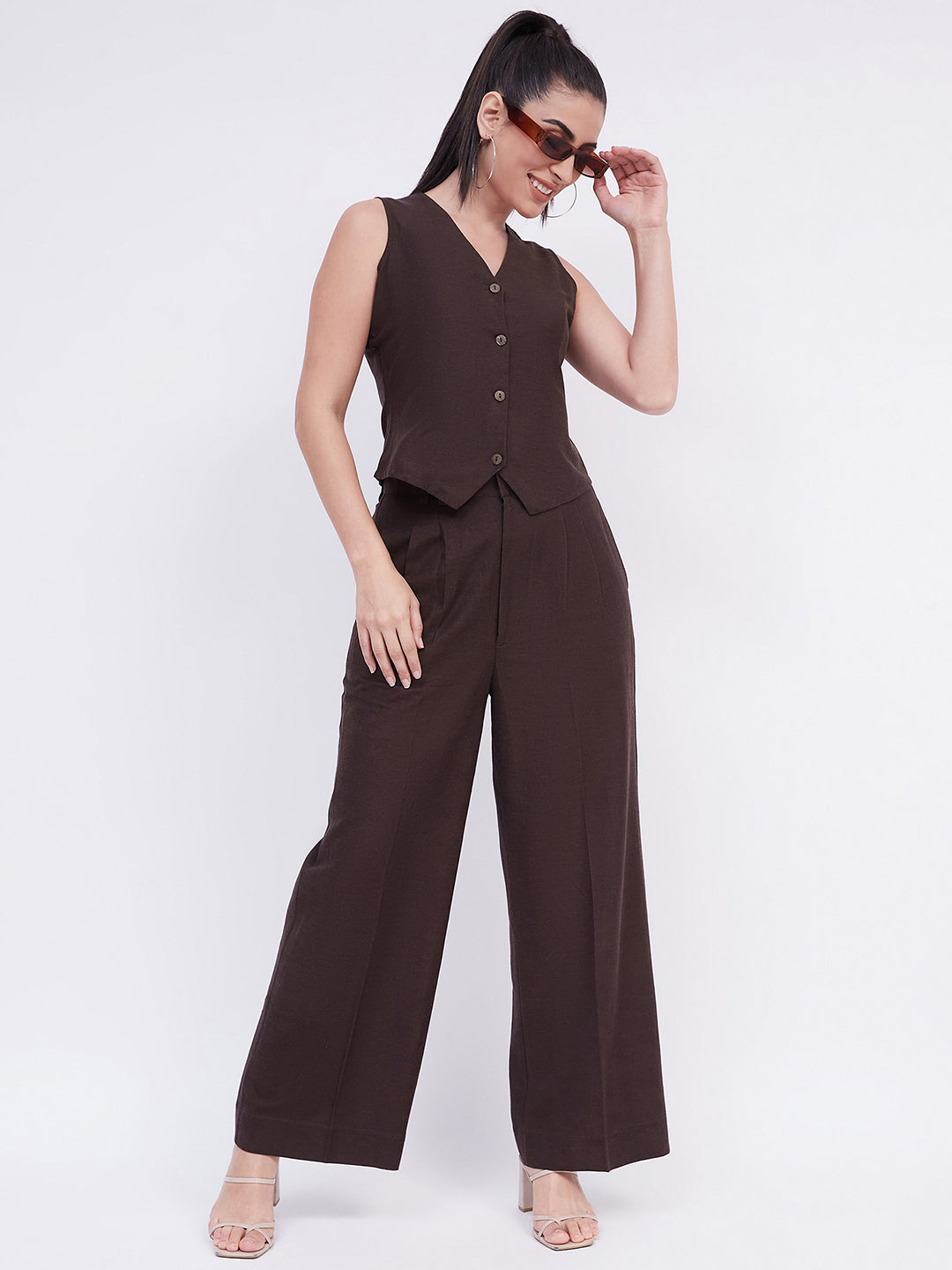 Litsea Waistcoat | Coffee