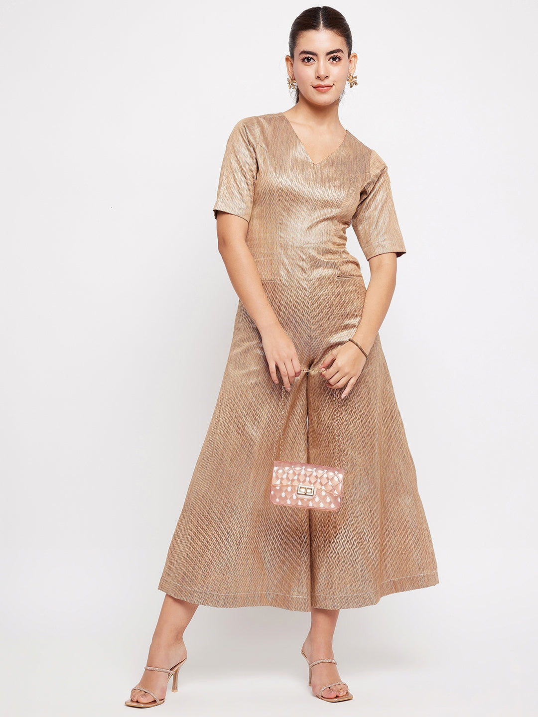 Kiana Jumpsuit | Silk Gold