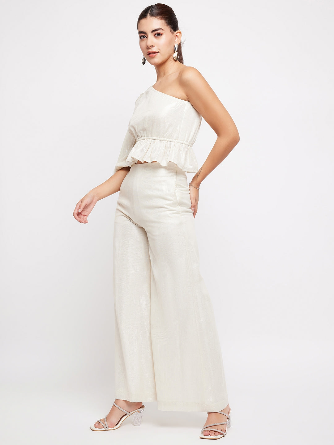 Irine Pants | White Shimmer