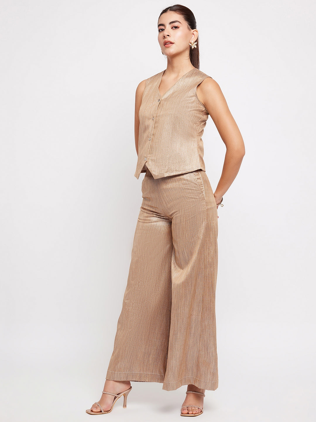 Litsea Waistcoat | Silk Gold