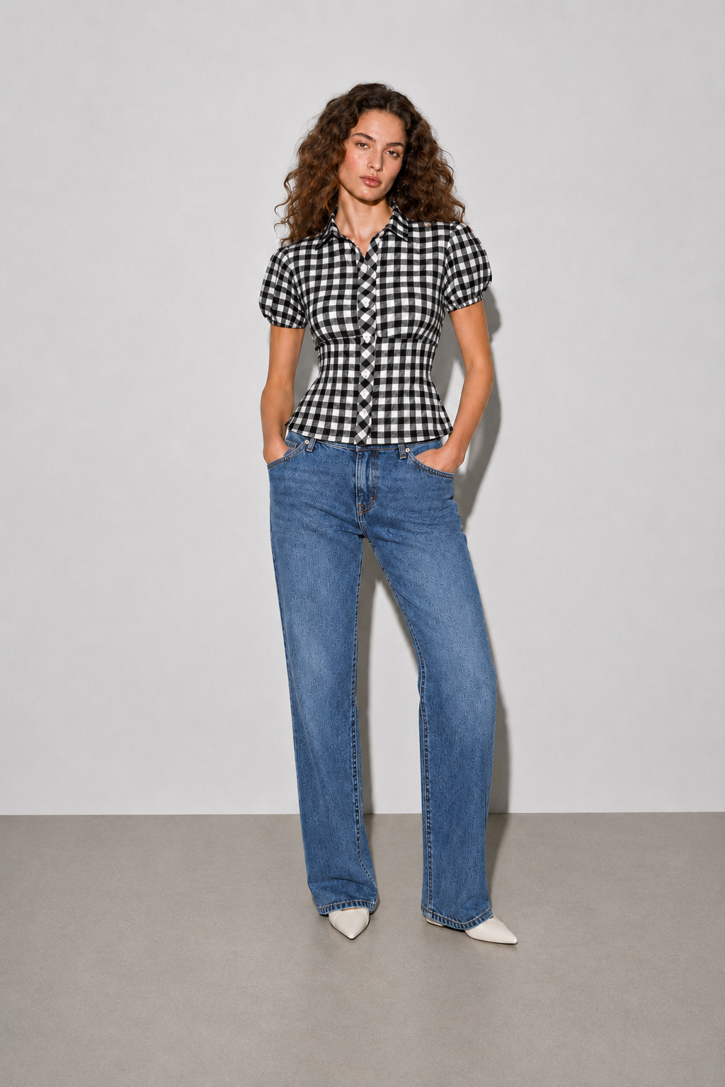 Curve Shirt - Black Check