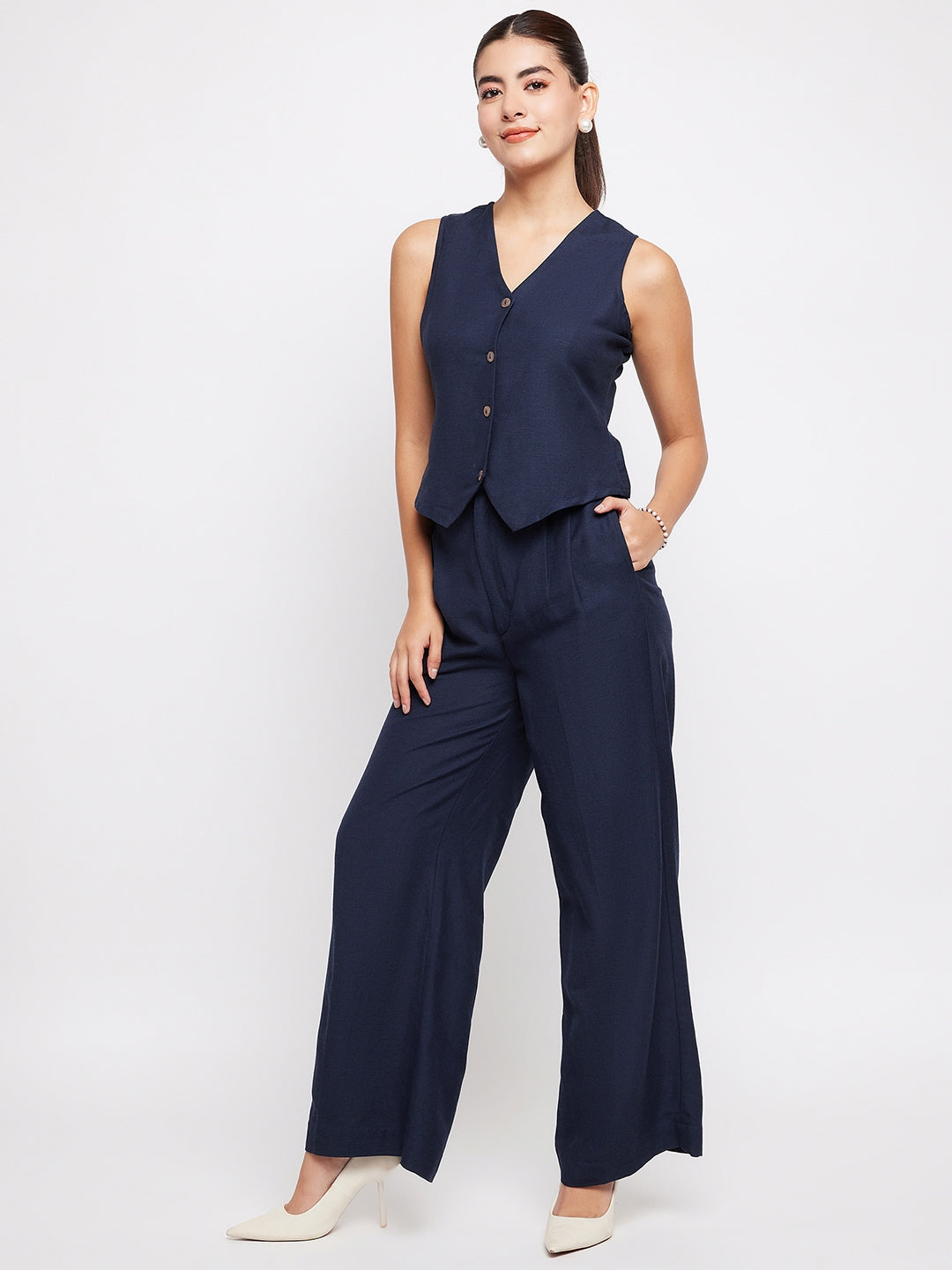 Litsea Waistcoat | Navy