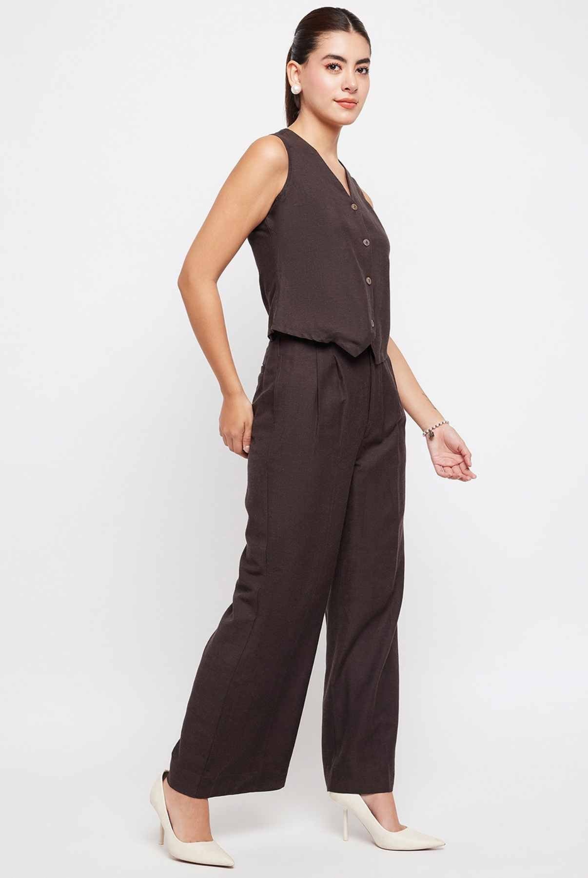 Litsea Waistcoat | Coffee