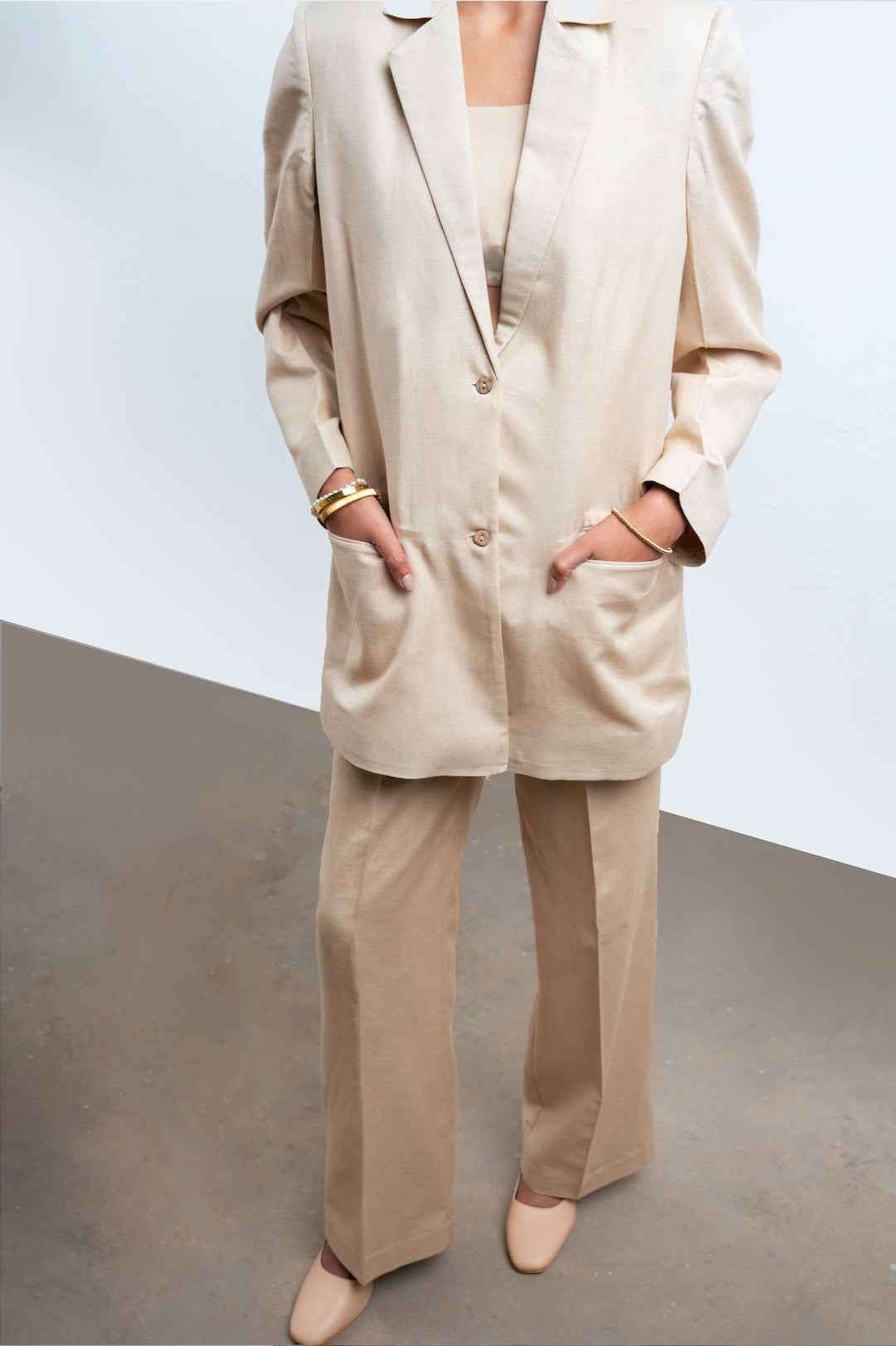 Brion Blazer Set | Beige