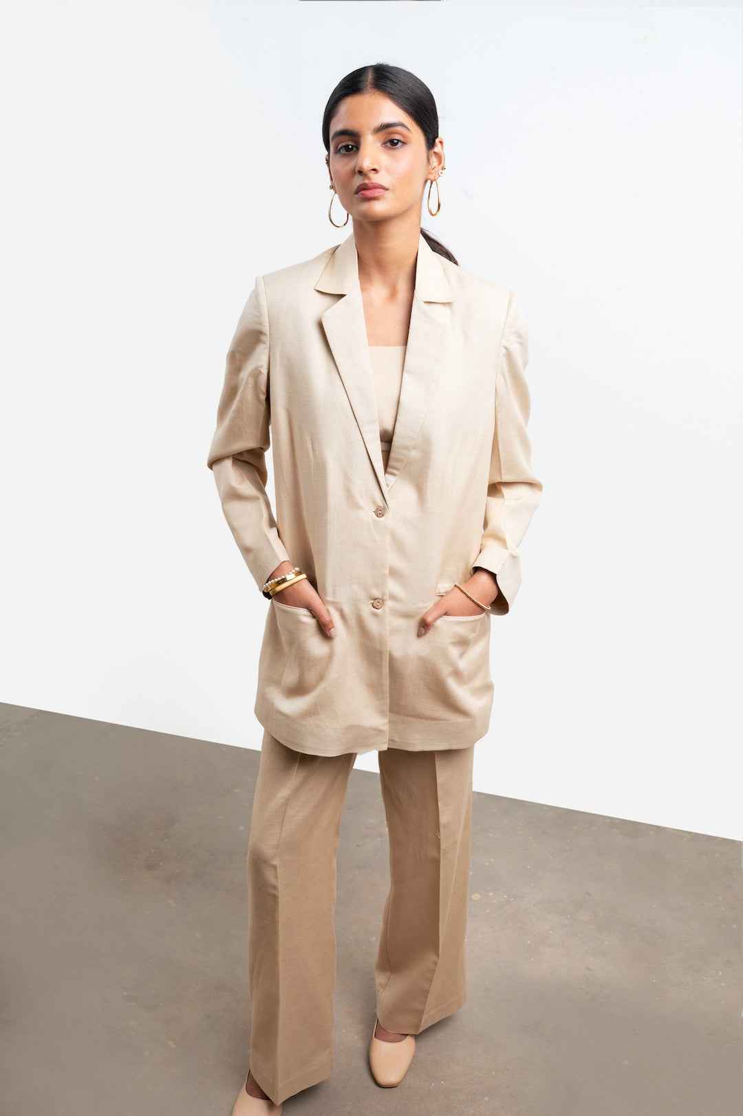 Brion Blazer Set | Beige
