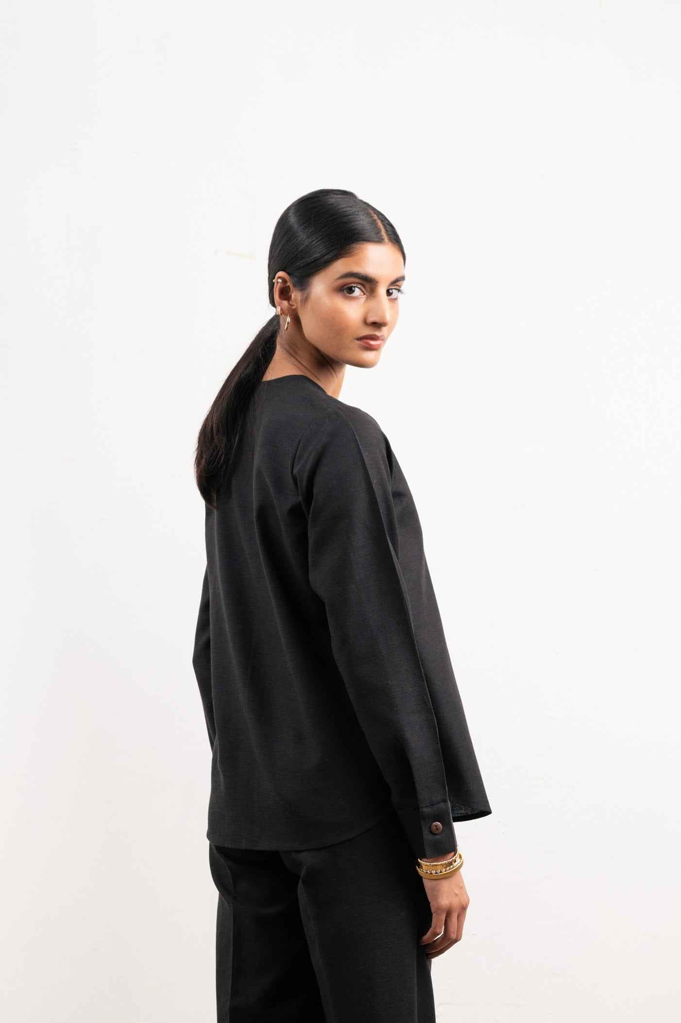 Atten Collarless Shirt