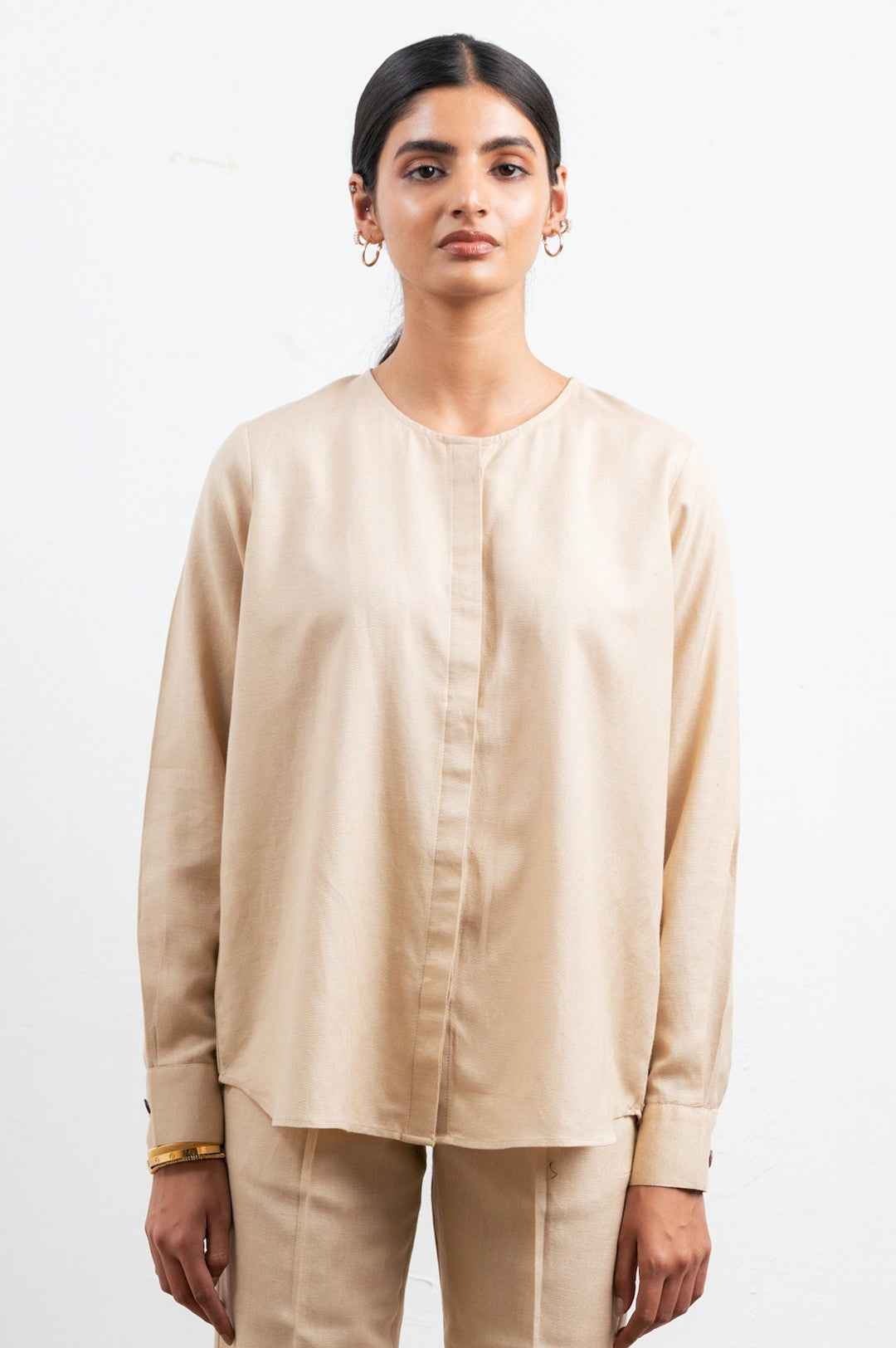 Atten Collarless Shirt