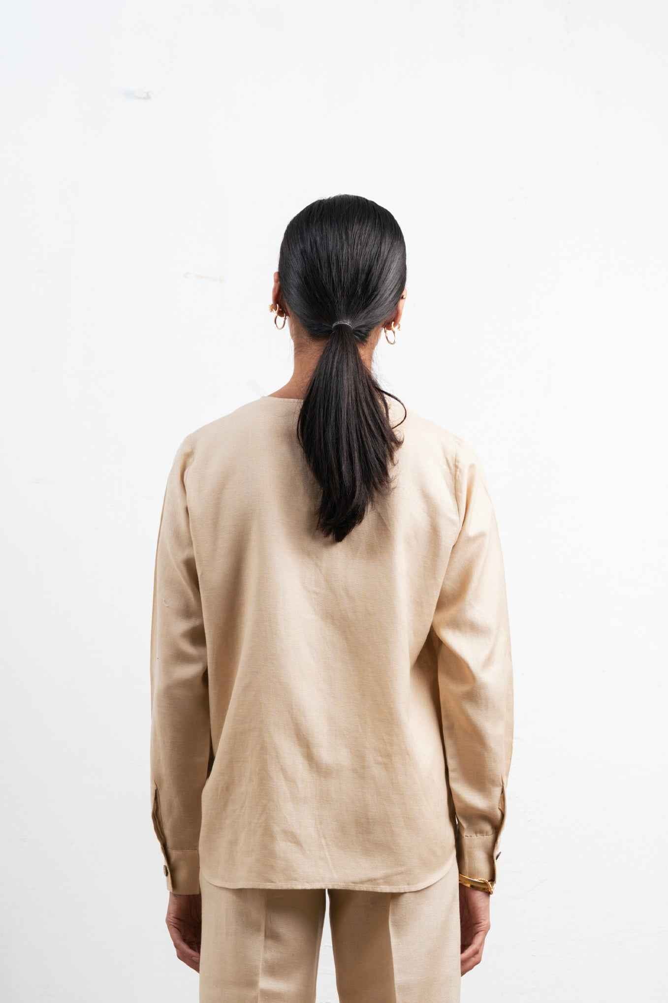 Atten Collarless Shirt