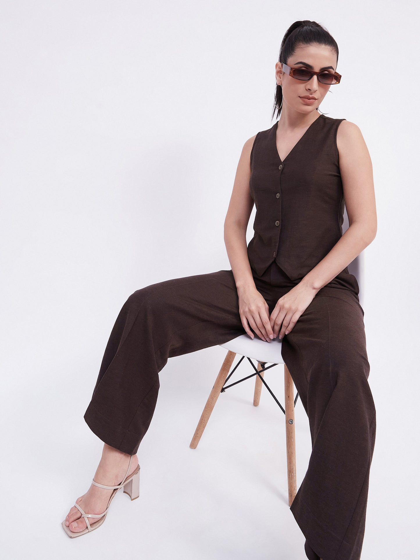 Litsea Waistcoat Set | Olive