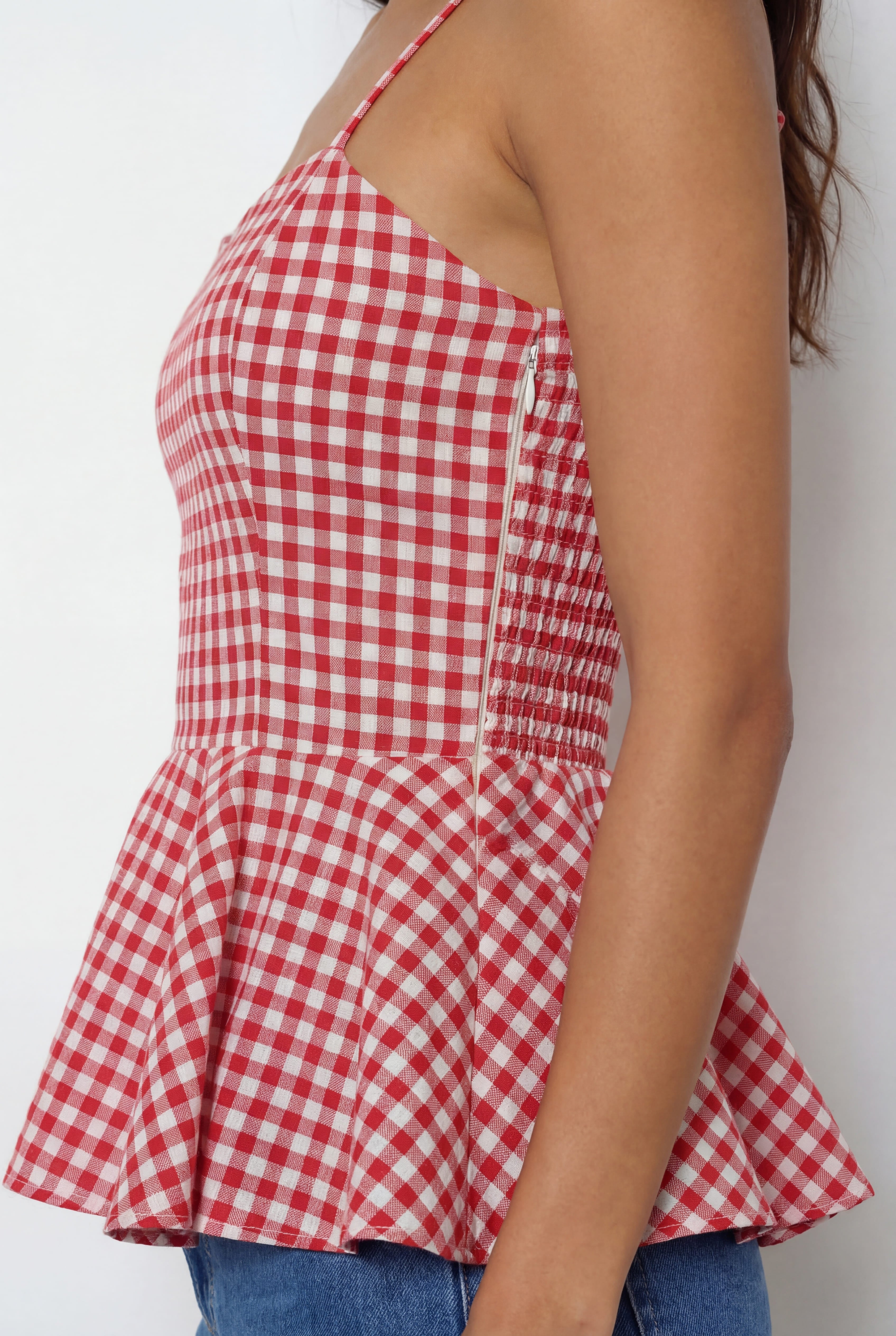 Play Gingham Top - Red