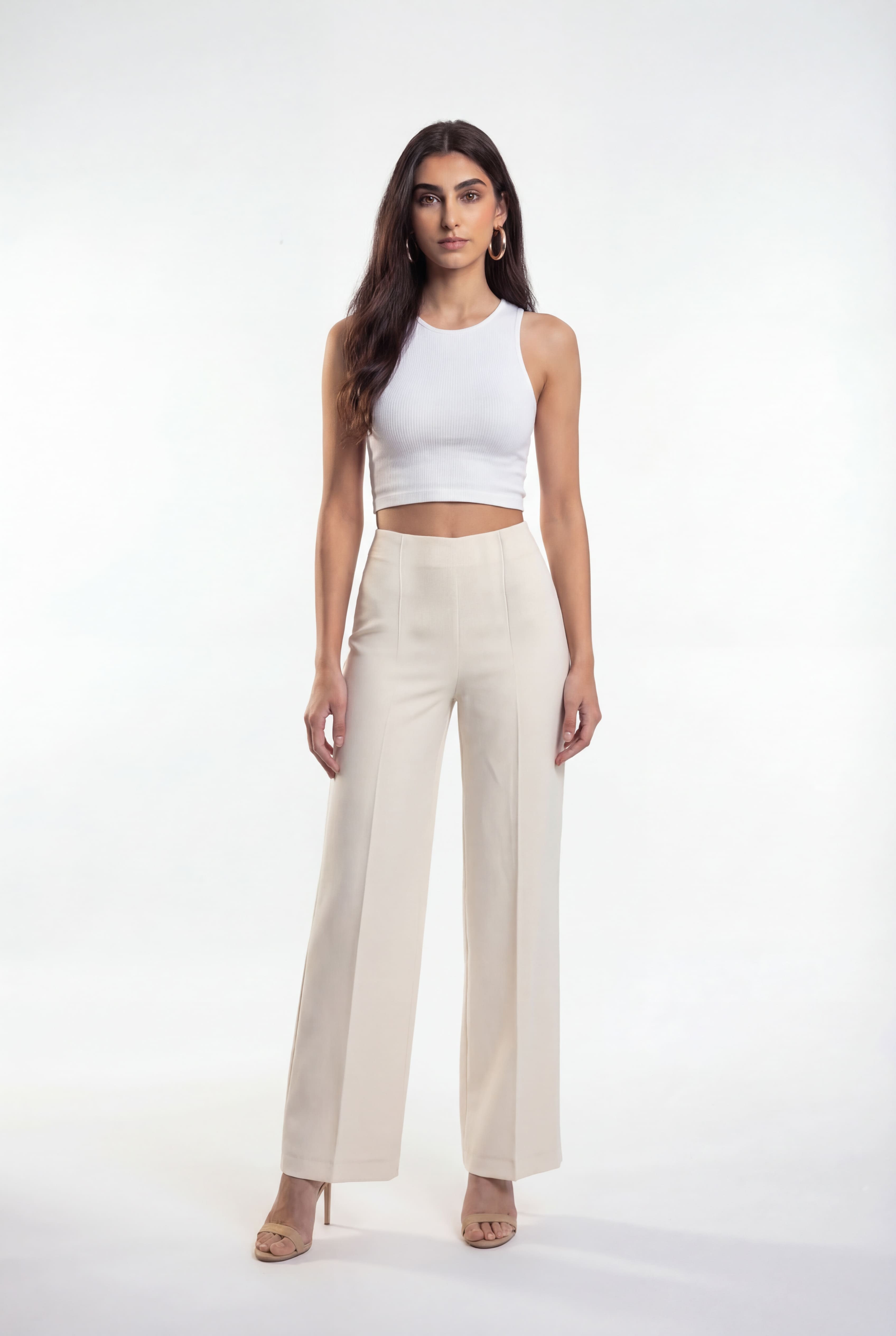 Flow Flat Waistband Pants - Ivory