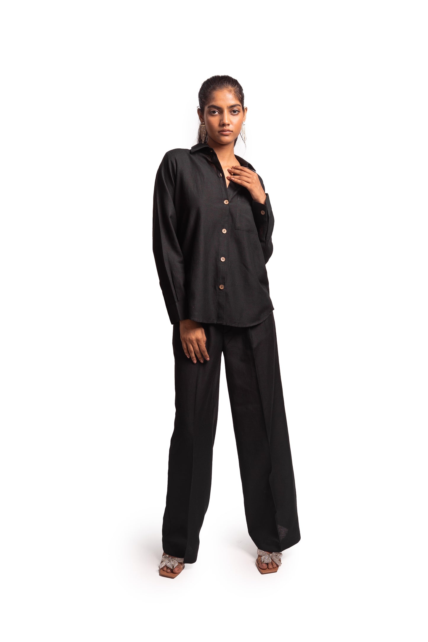 Enate Black Shirt - Regular Fit