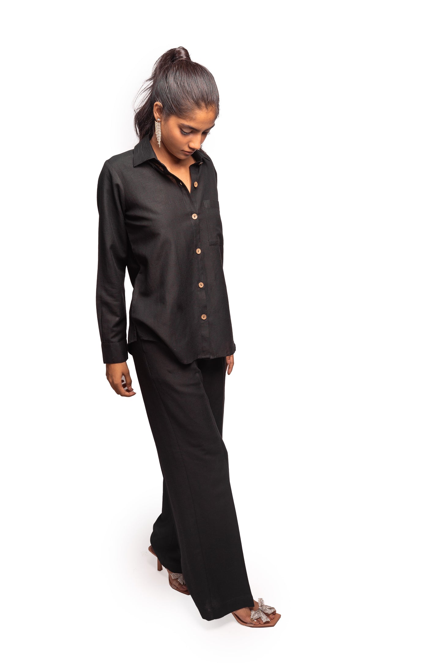 Enate Black Shirt - Regular Fit
