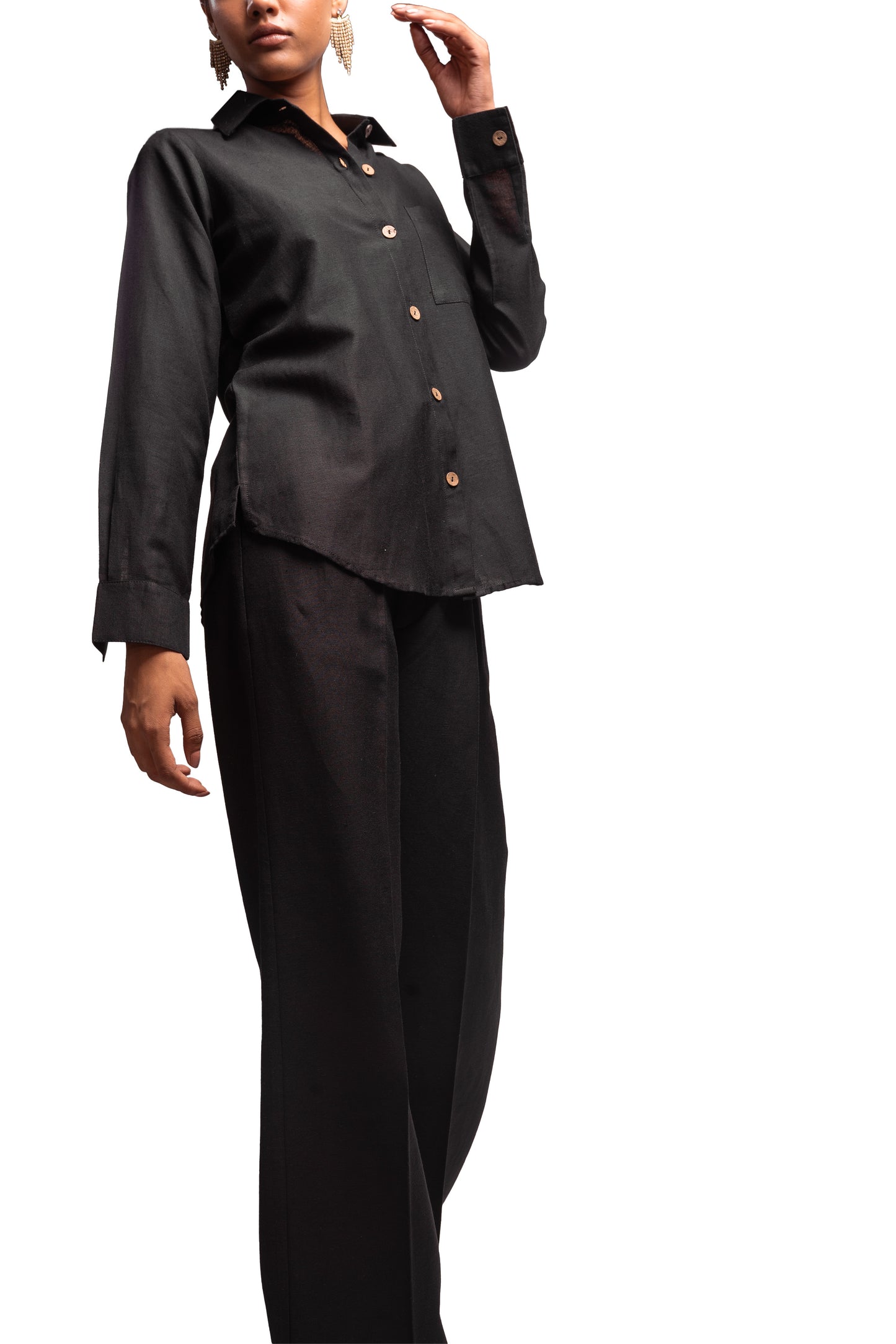 Enate Black Shirt - Regular Fit