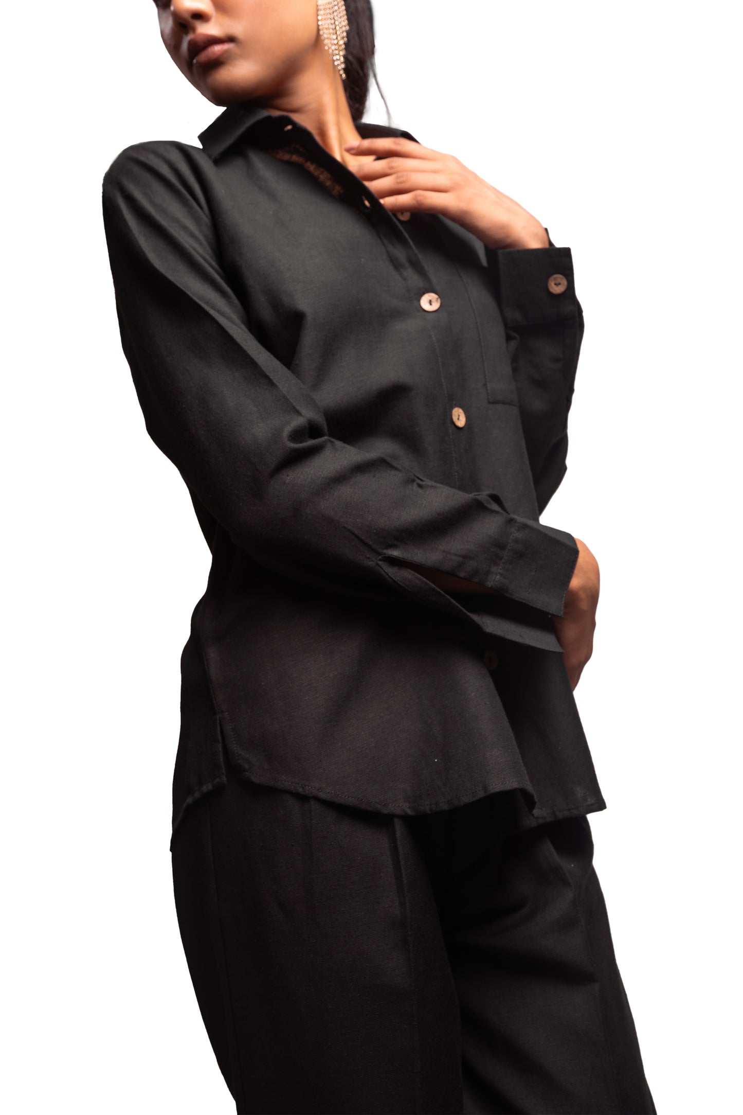 Enate Black Shirt - Regular Fit