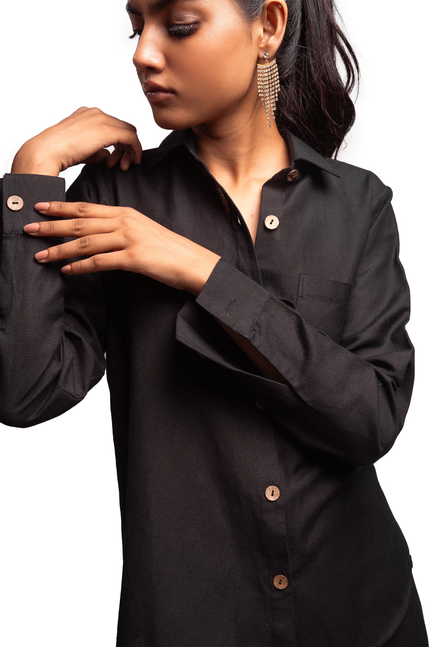 Enate Black Shirt - Regular Fit
