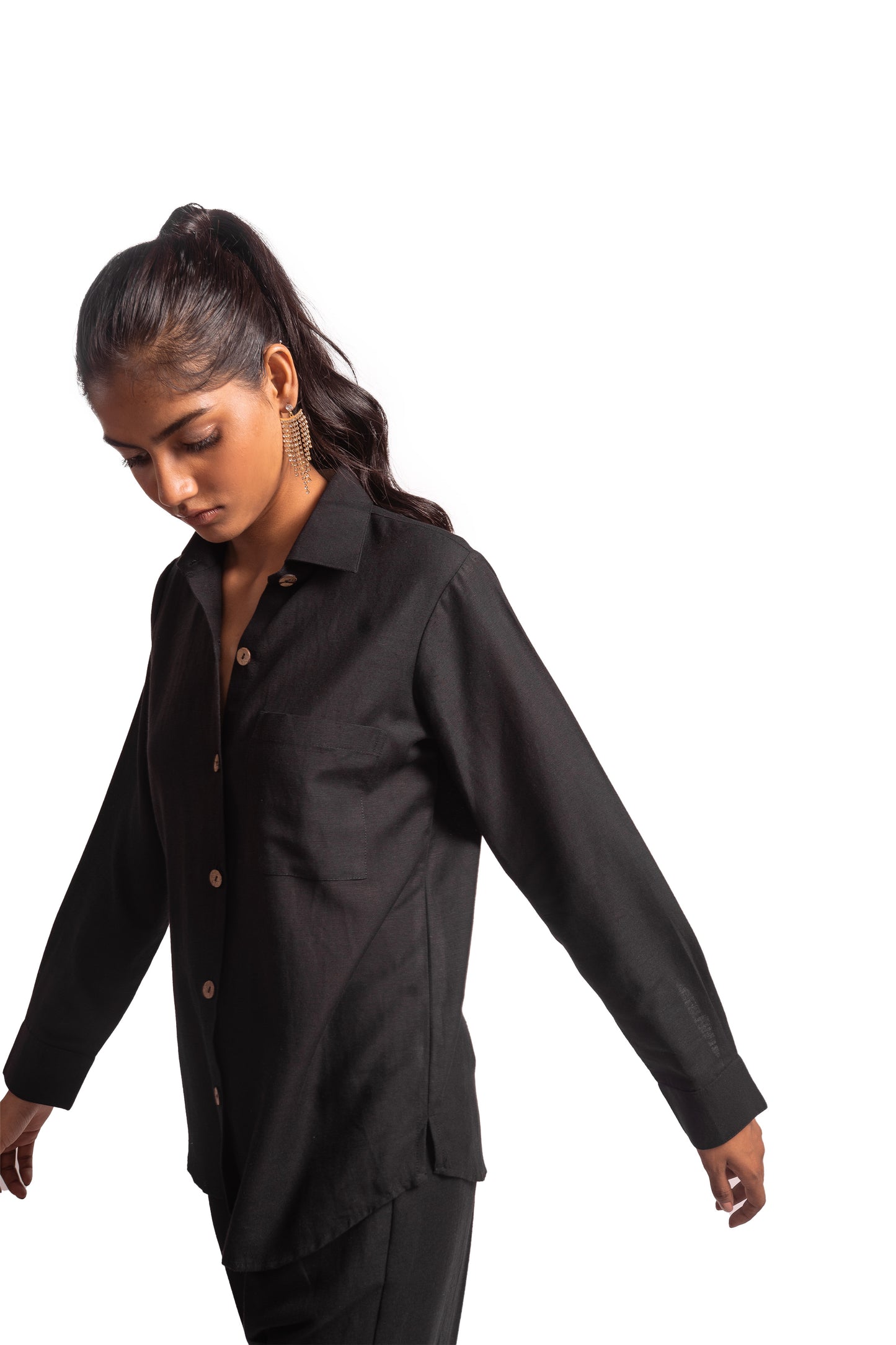 Enate Black Shirt - Regular Fit