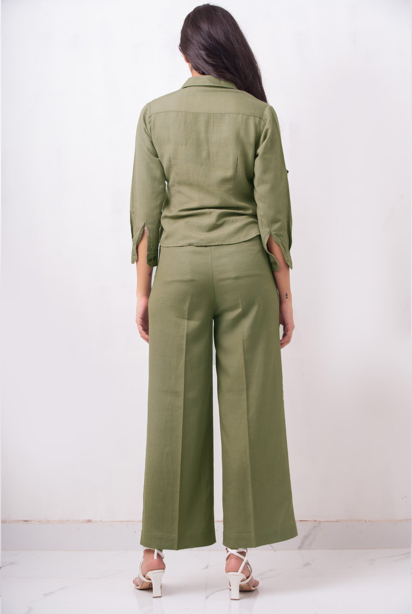 Enate Regular Shirt Set - Olive