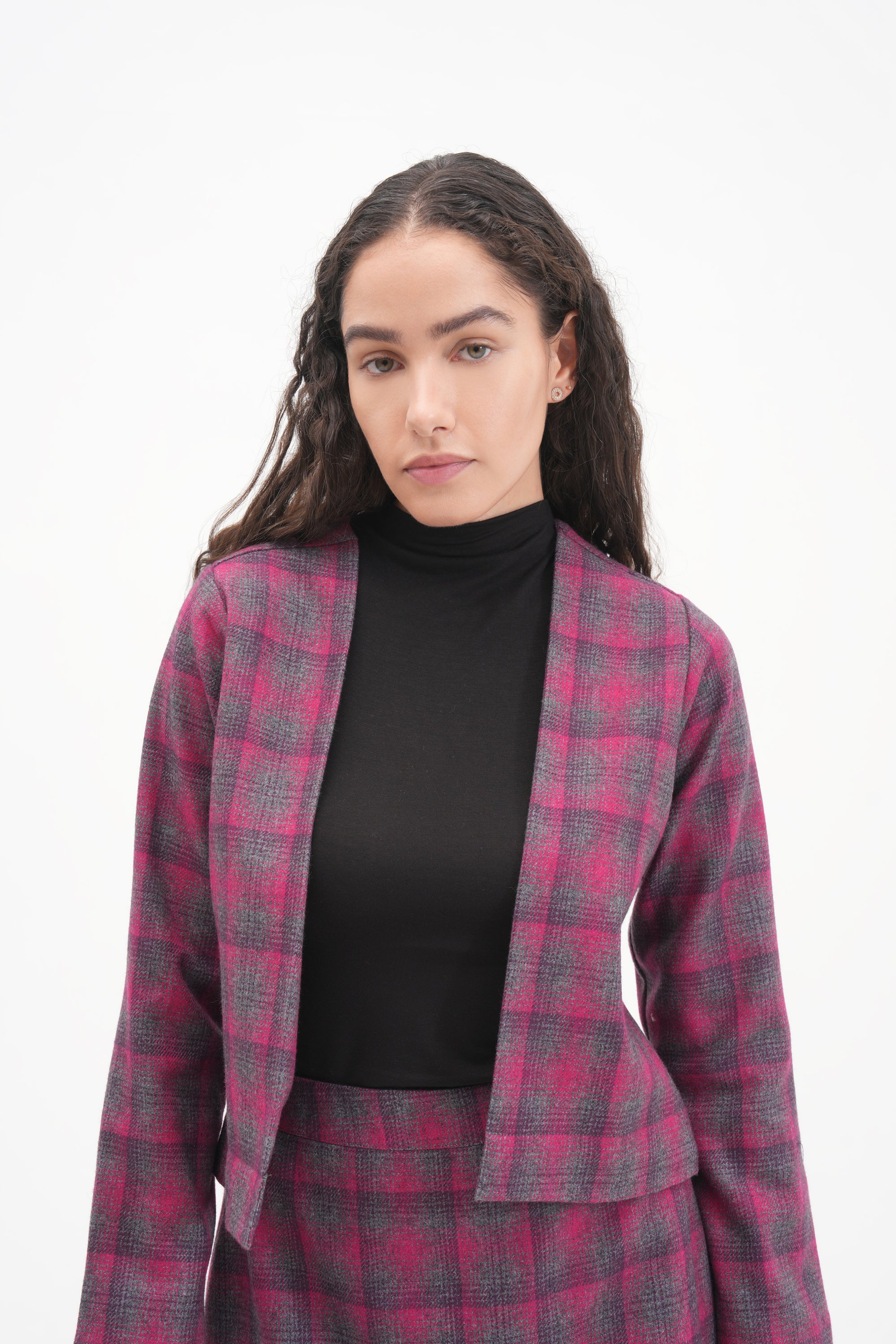 The Bae Jacket Pink Checkered