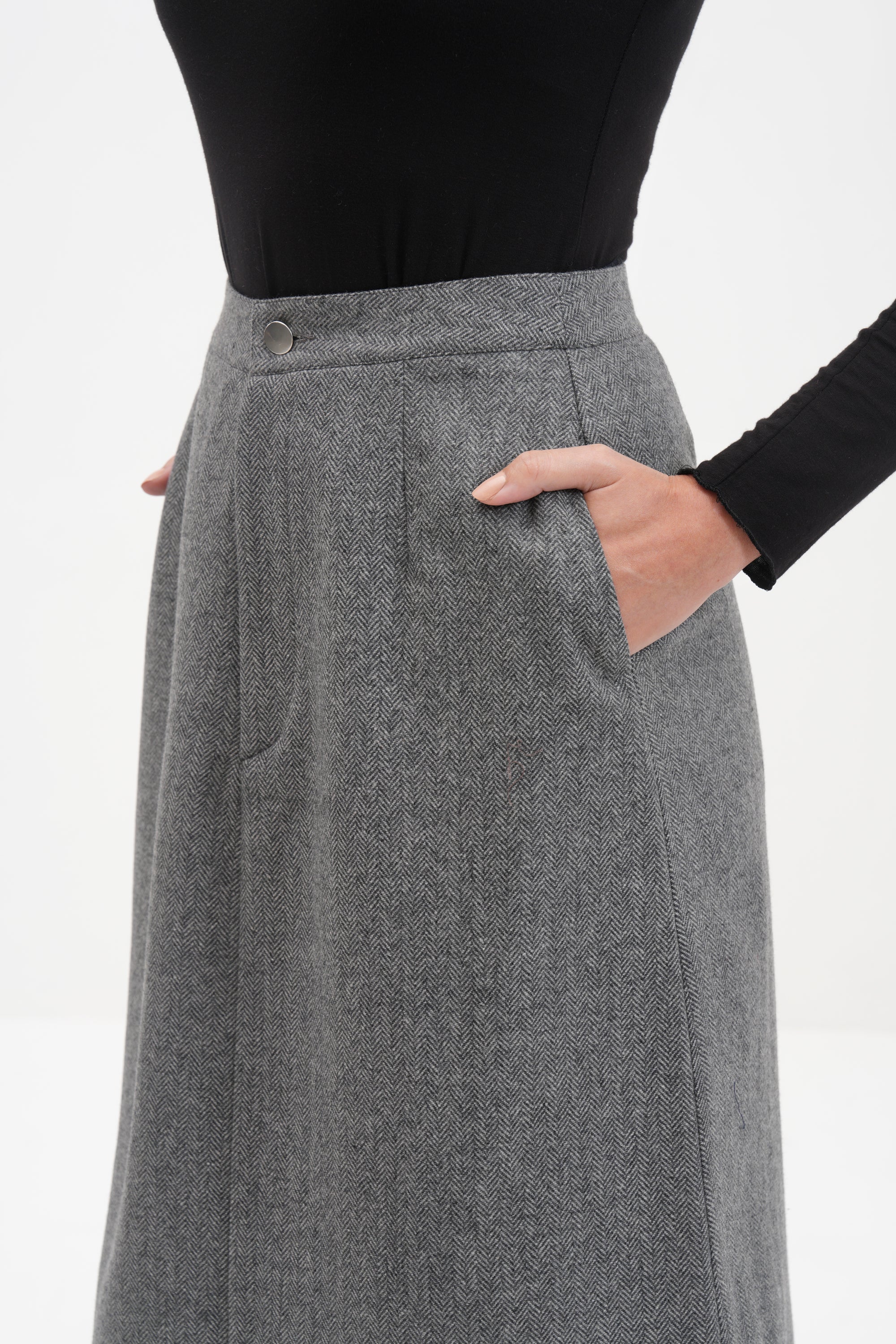 #Color_Grey Herringbone