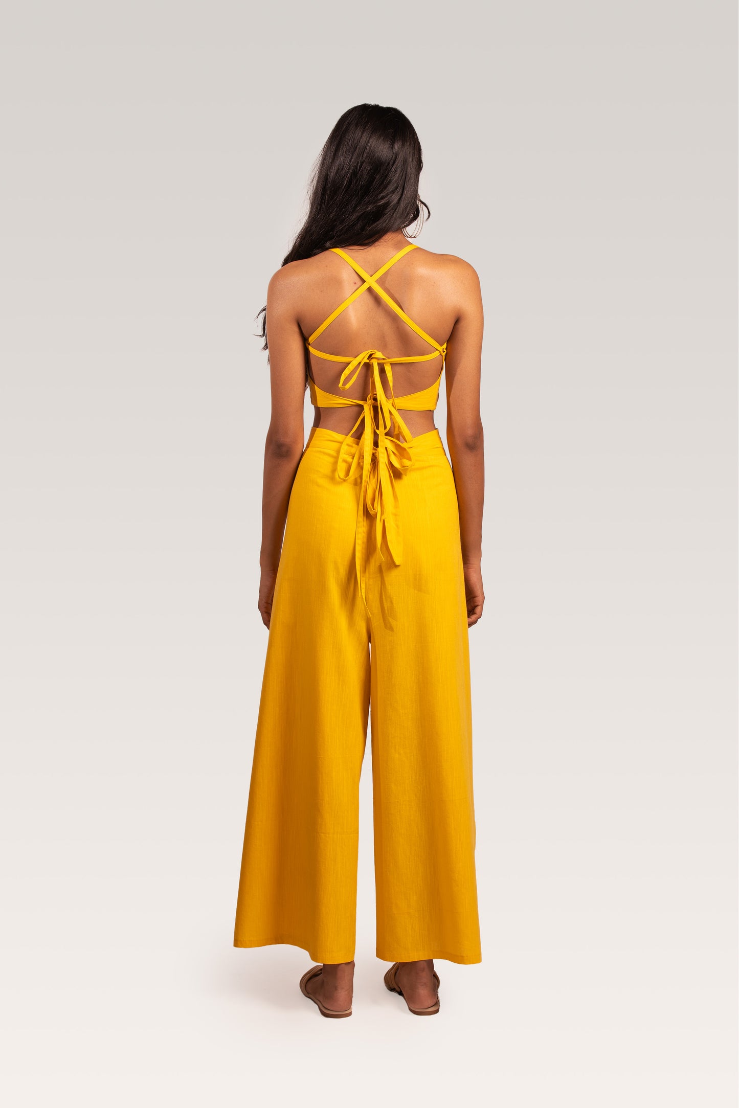 Shone Wrapped Pants | Yellow