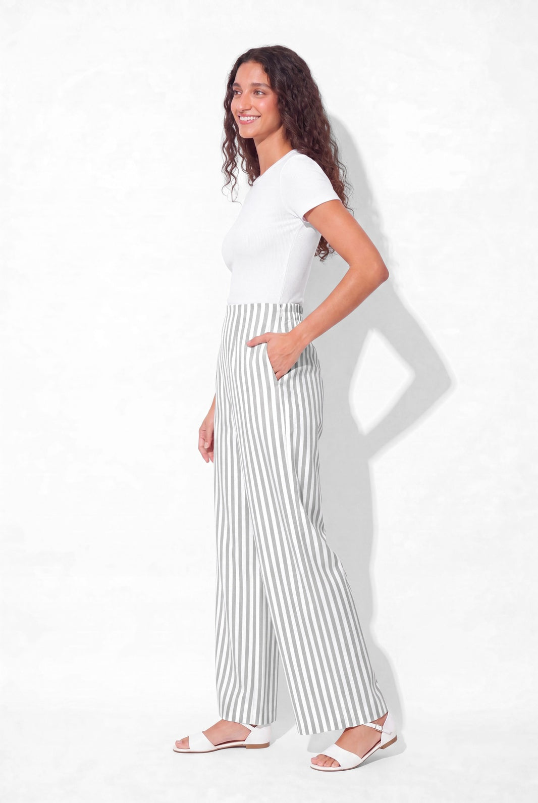 Soho Pants - Grey Stripe