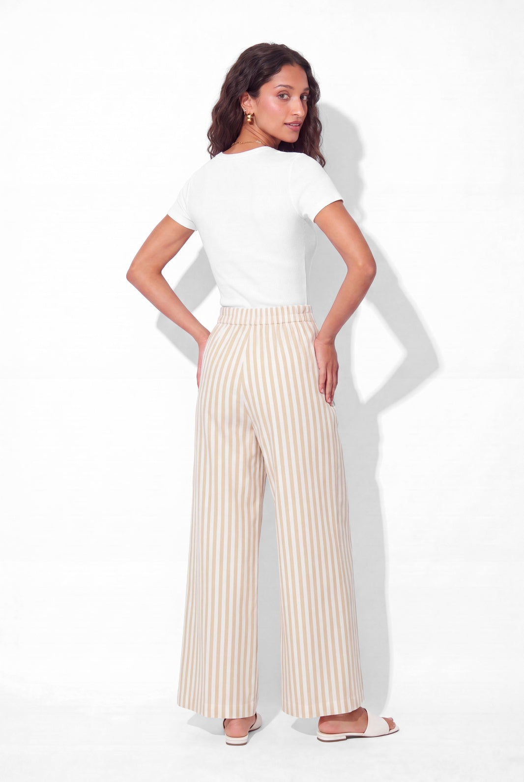 Soho Pants - Beige Stripe