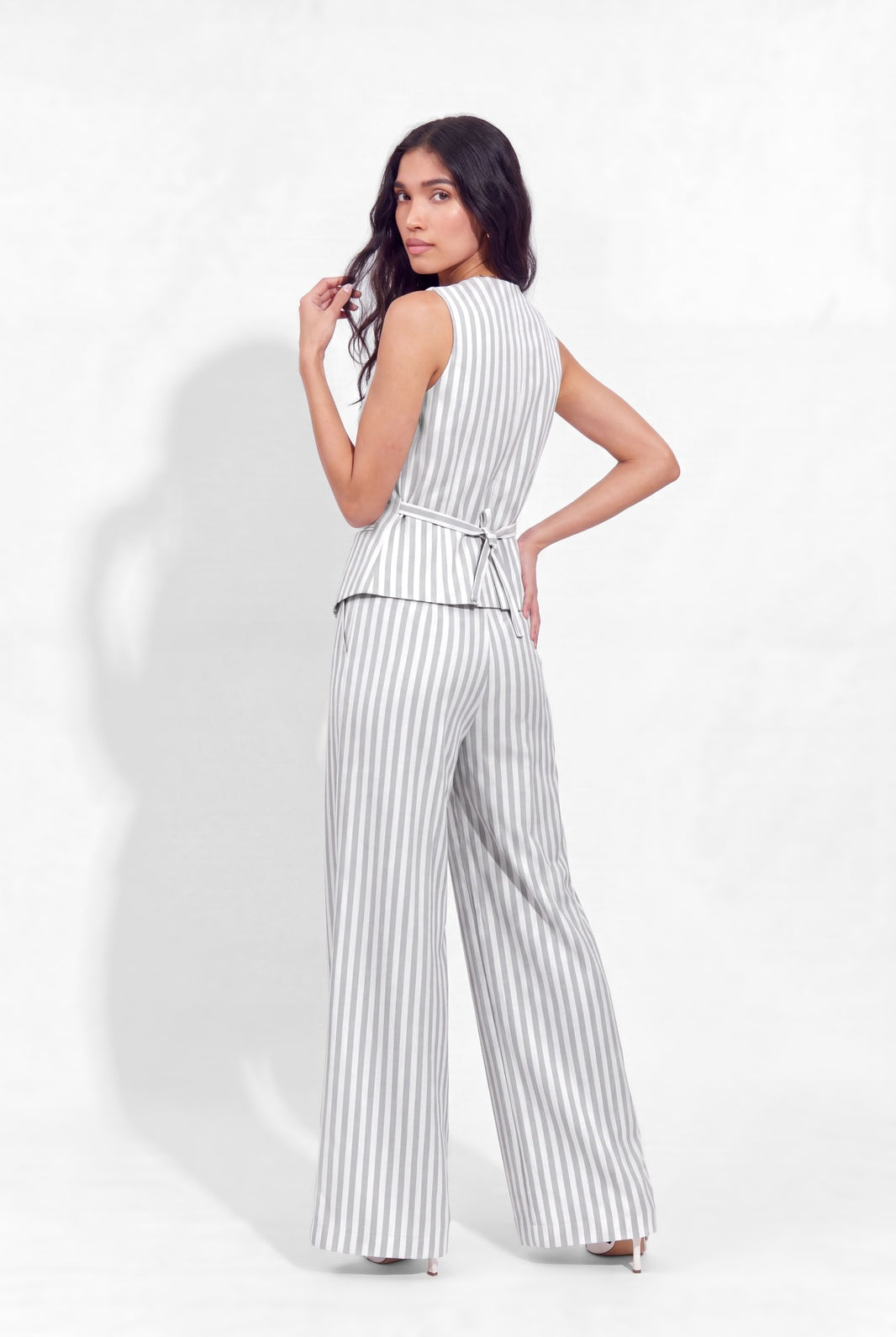 Soho Waistcoat Coord - Grey Stripe