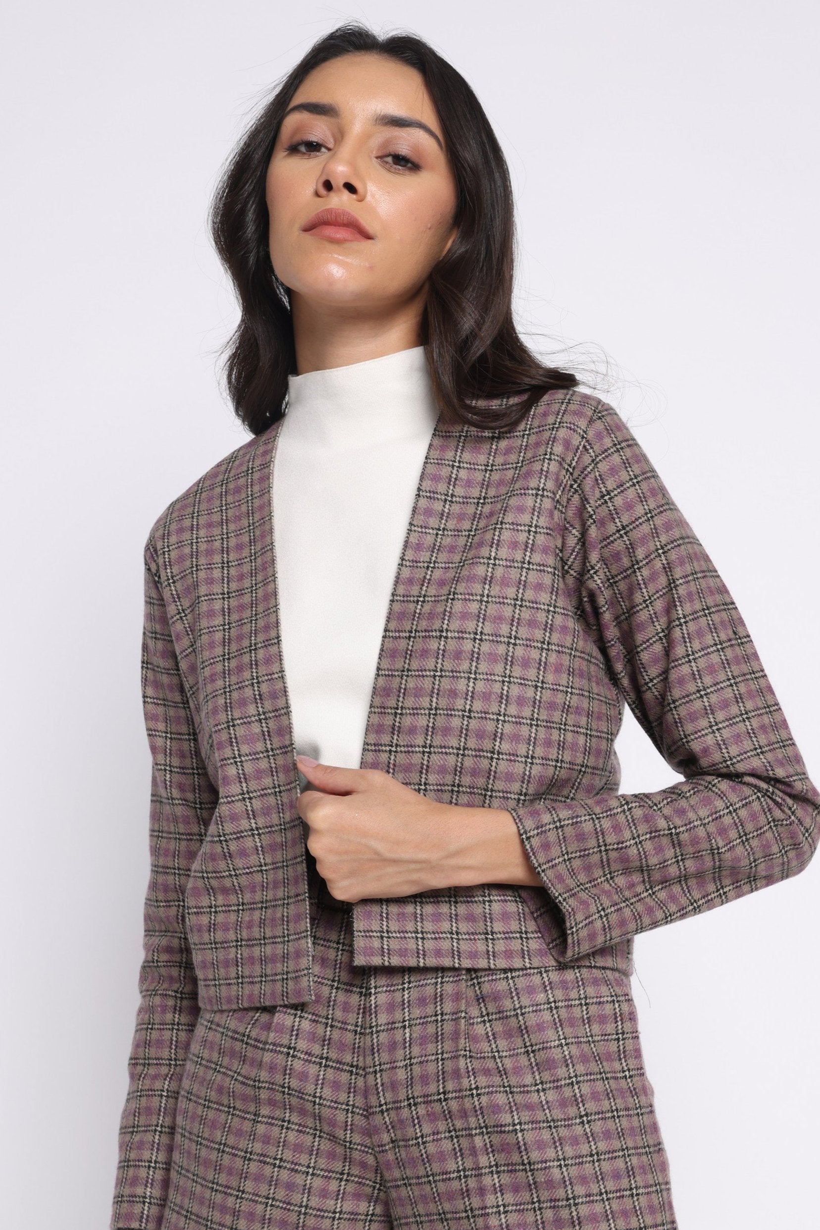 #Color_Purple Checkered