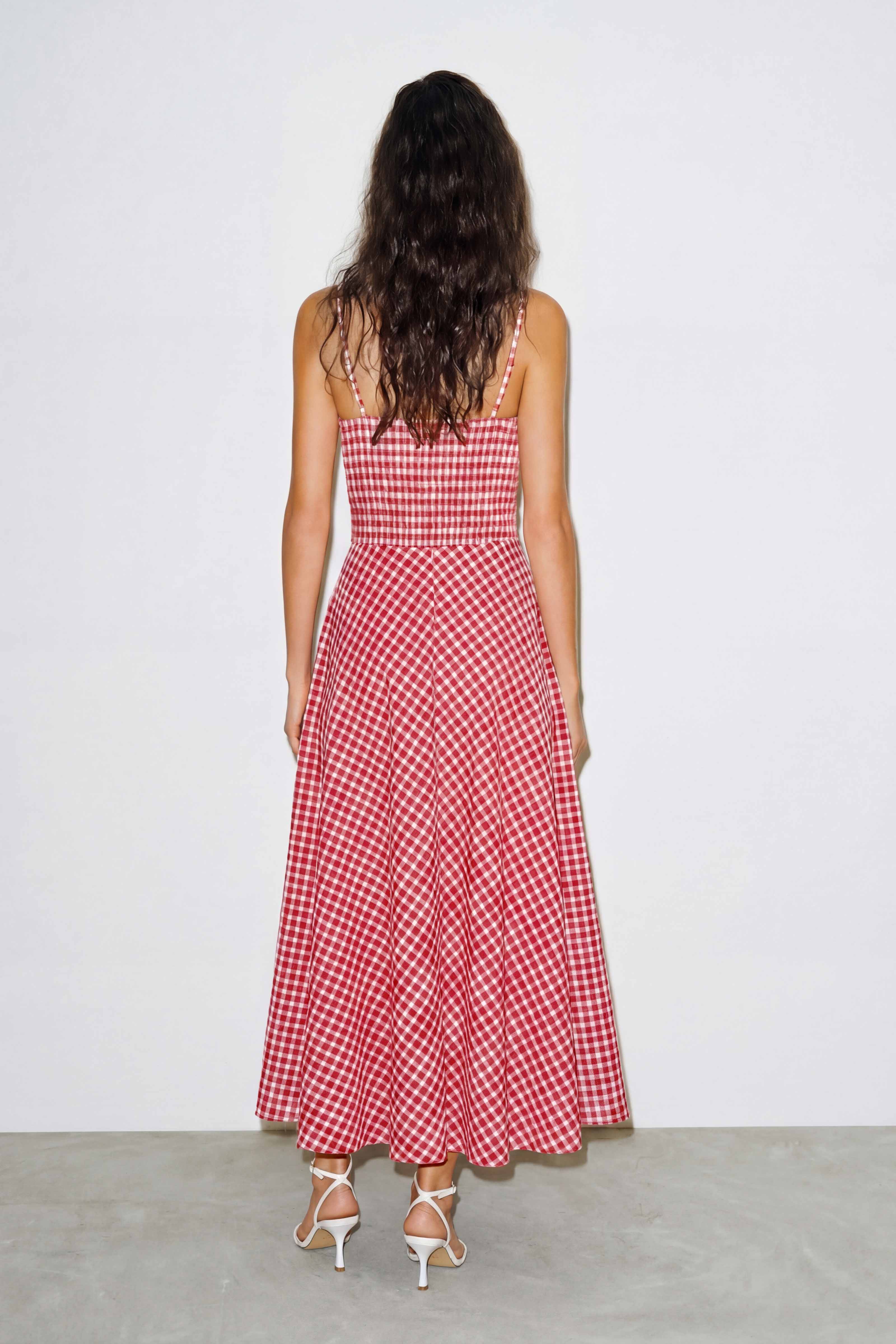 Daisy Gingham Dress - Red