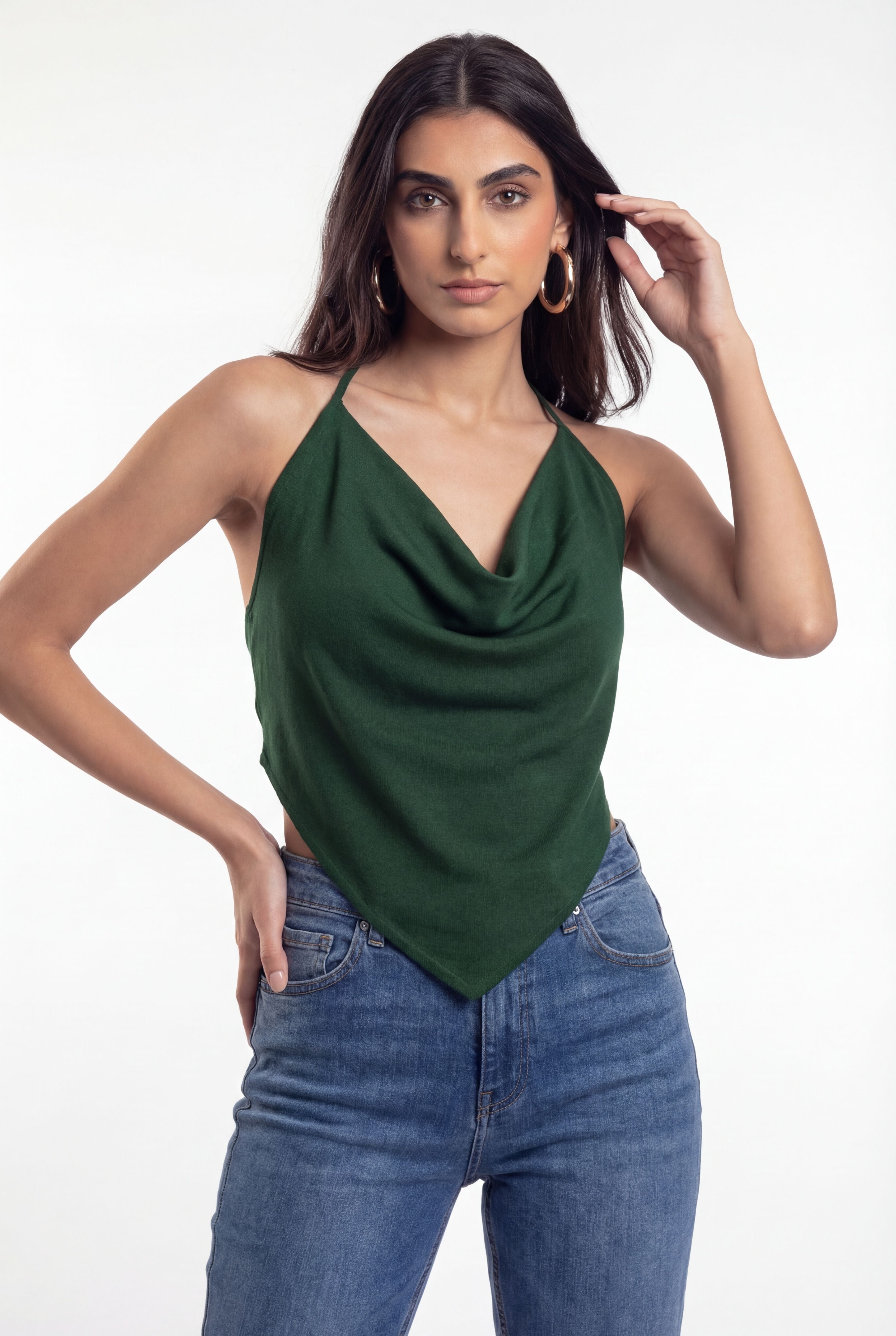 Sway Cowl Top - Jade