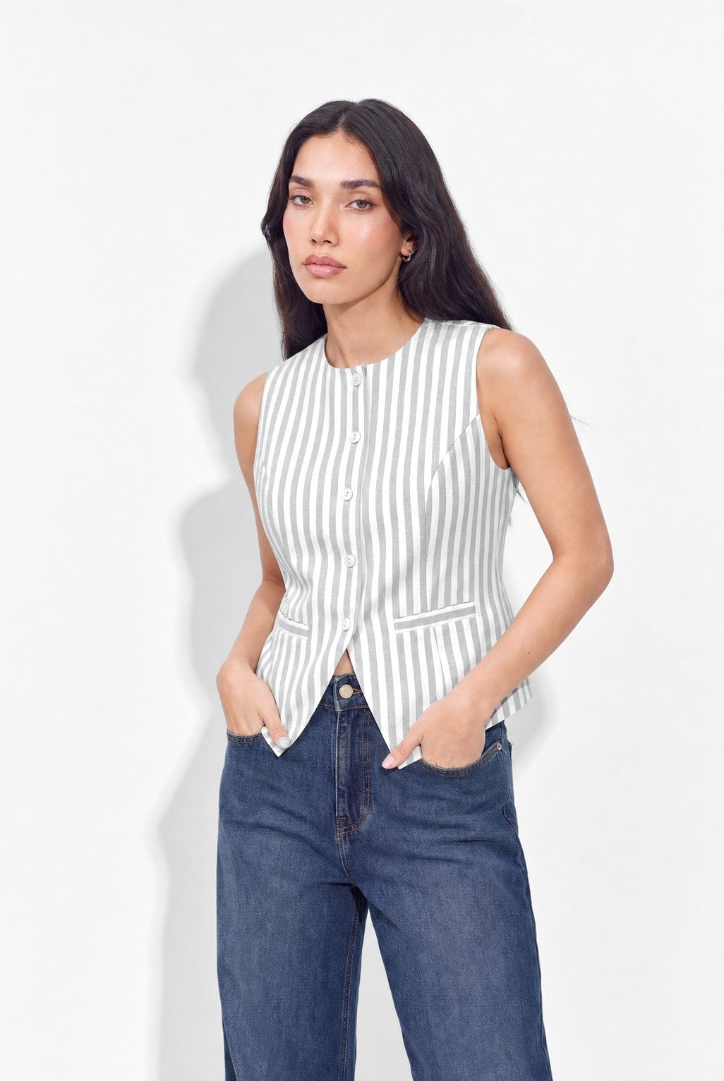 Soho Waistcoat - Grey Stripe