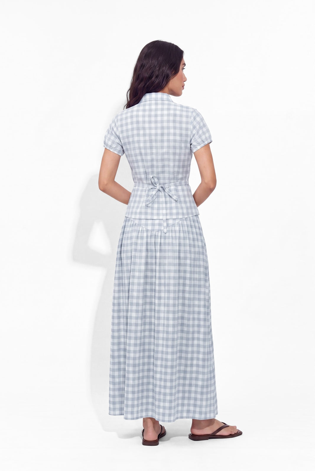 Curve Shirt Coord - Blue Check
