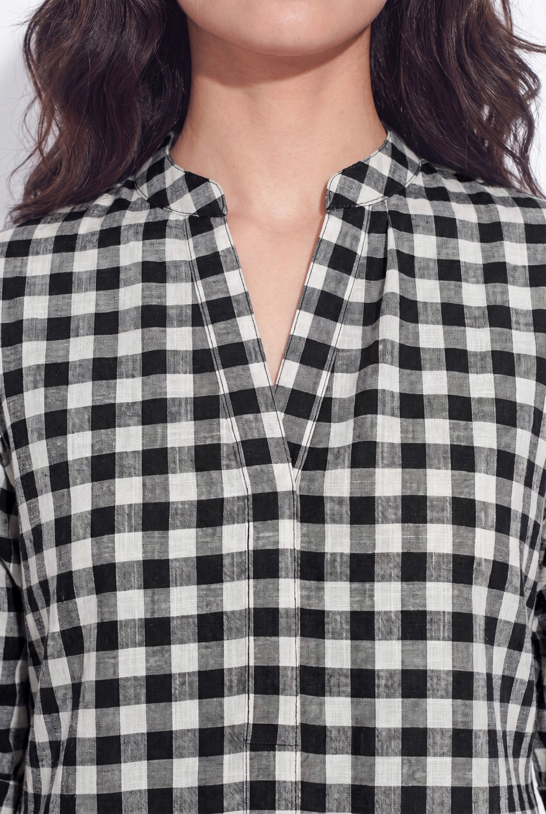 Mira Kurta Set - Black Check