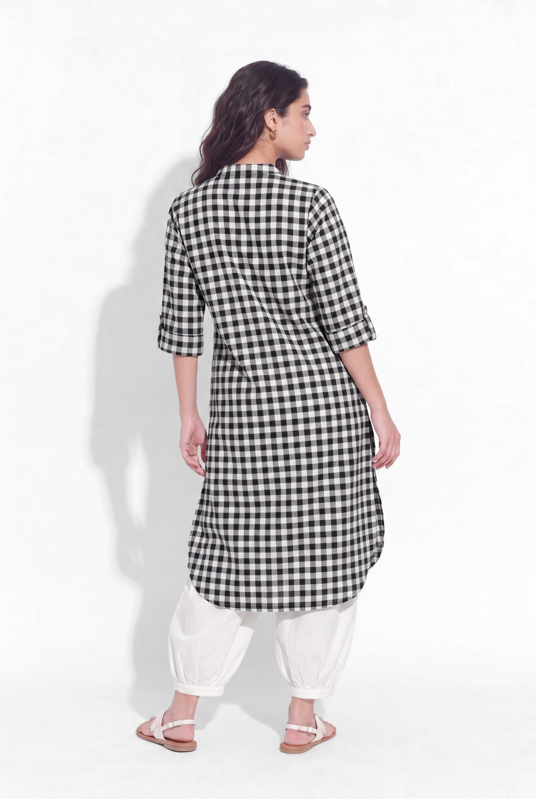 Mira Kurta Set - Black Check