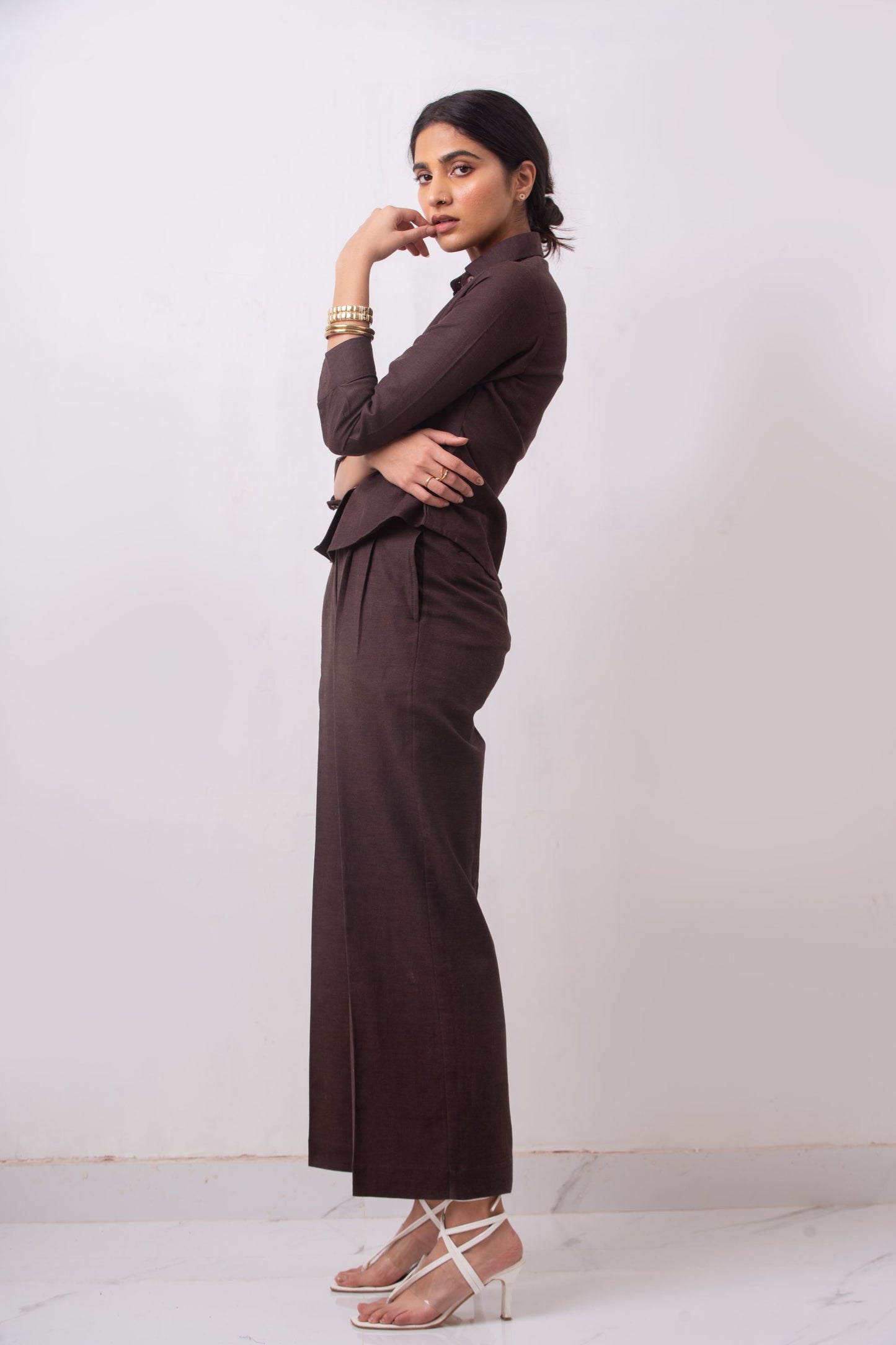 Girth High-Waisted Linen Pants | Coffee