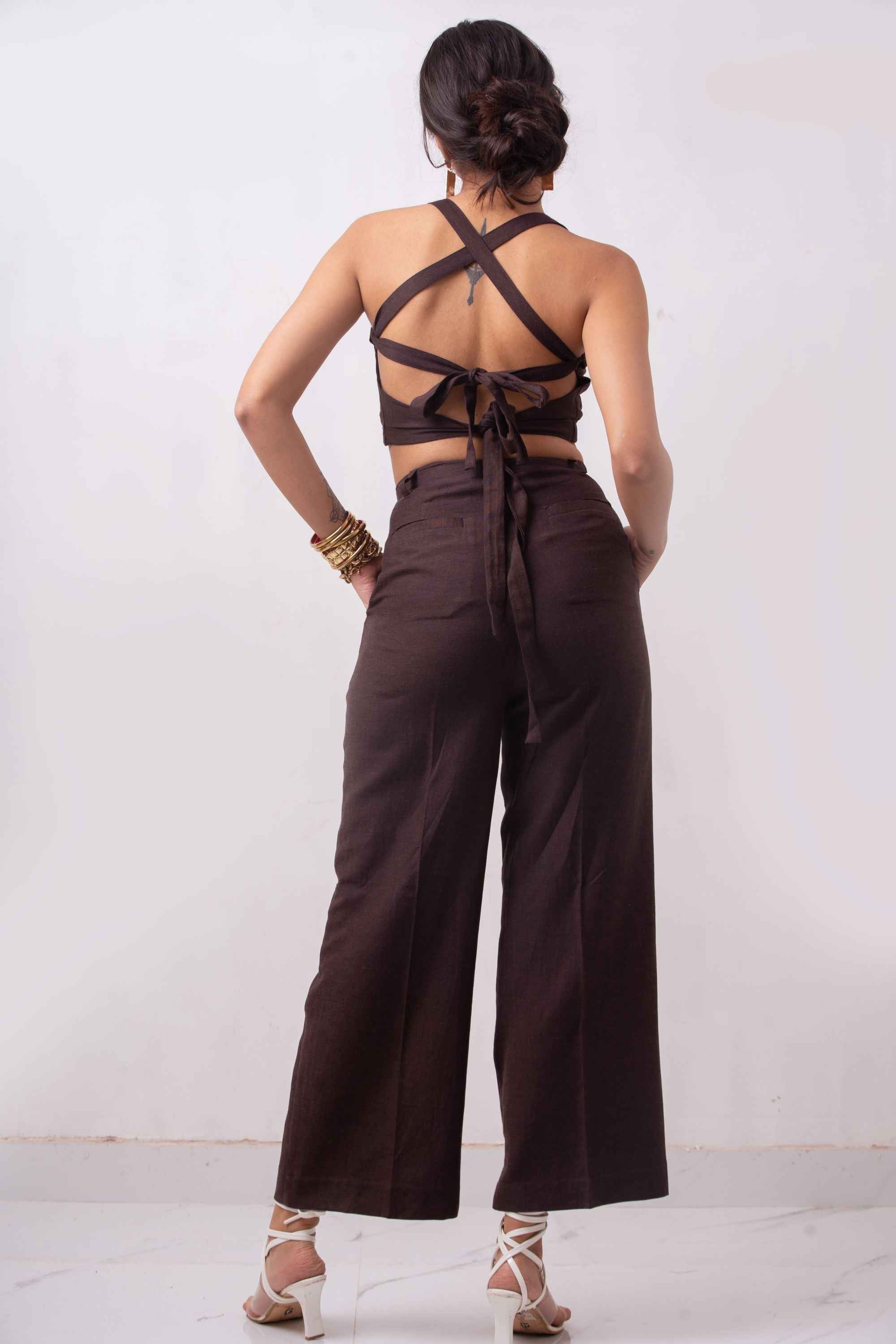 Girth High-Waisted Linen Pants | Coffee
