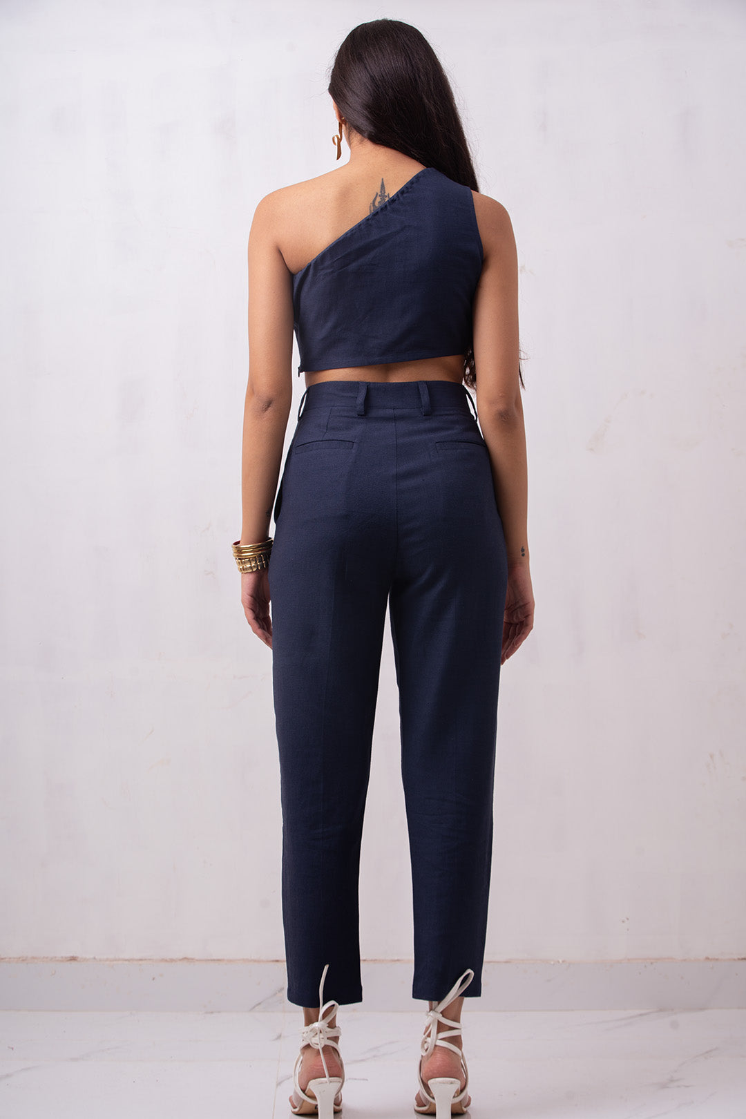 Hors High Waisted Trousers | Navy