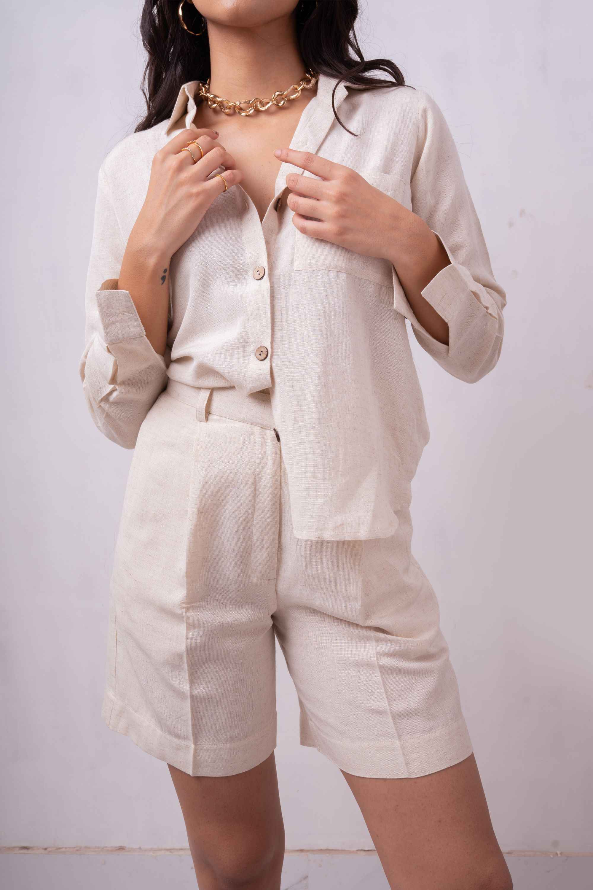 Enate Shirt Set - Off-white