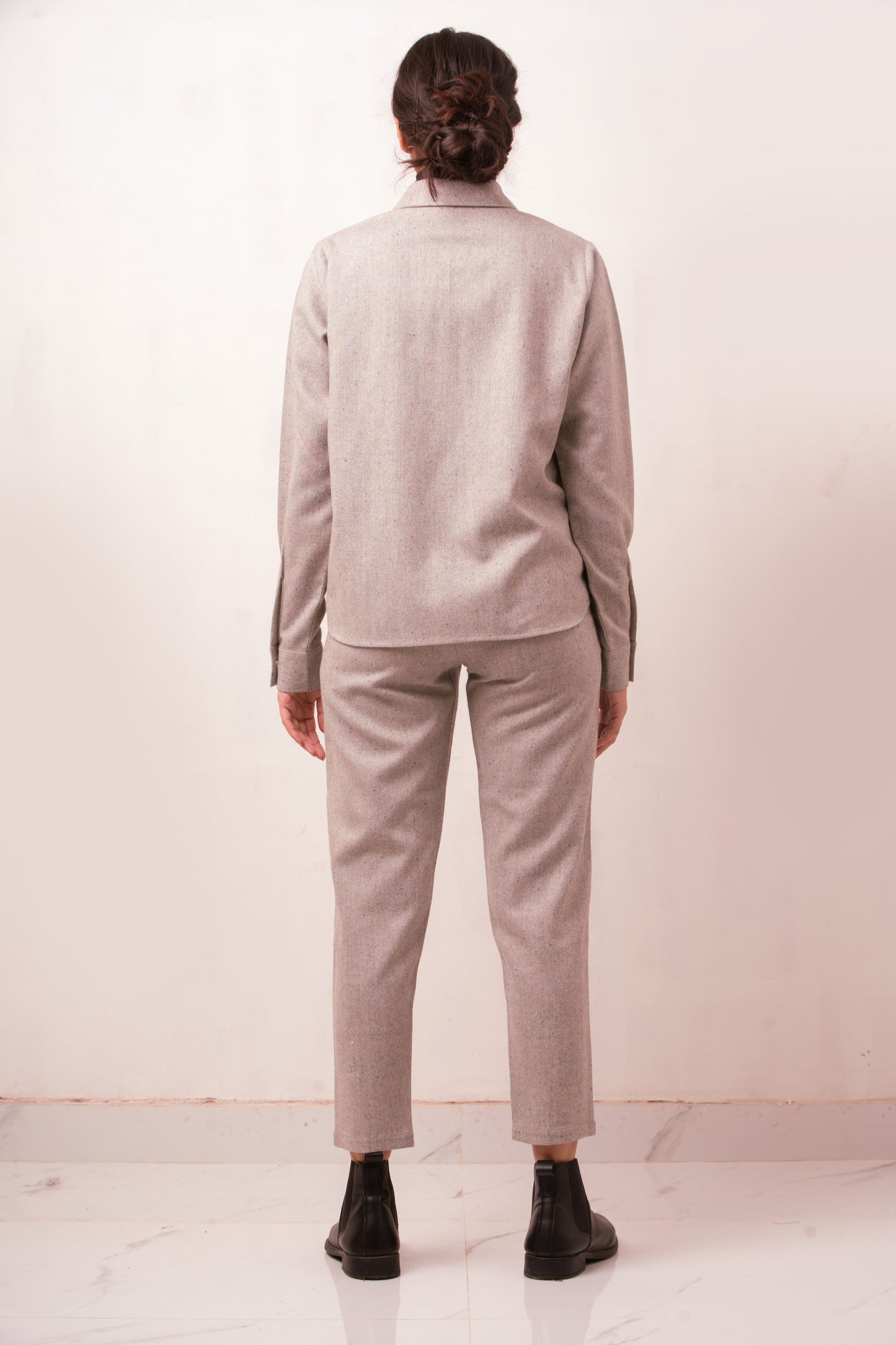 Enate Grey Woolen Shirt