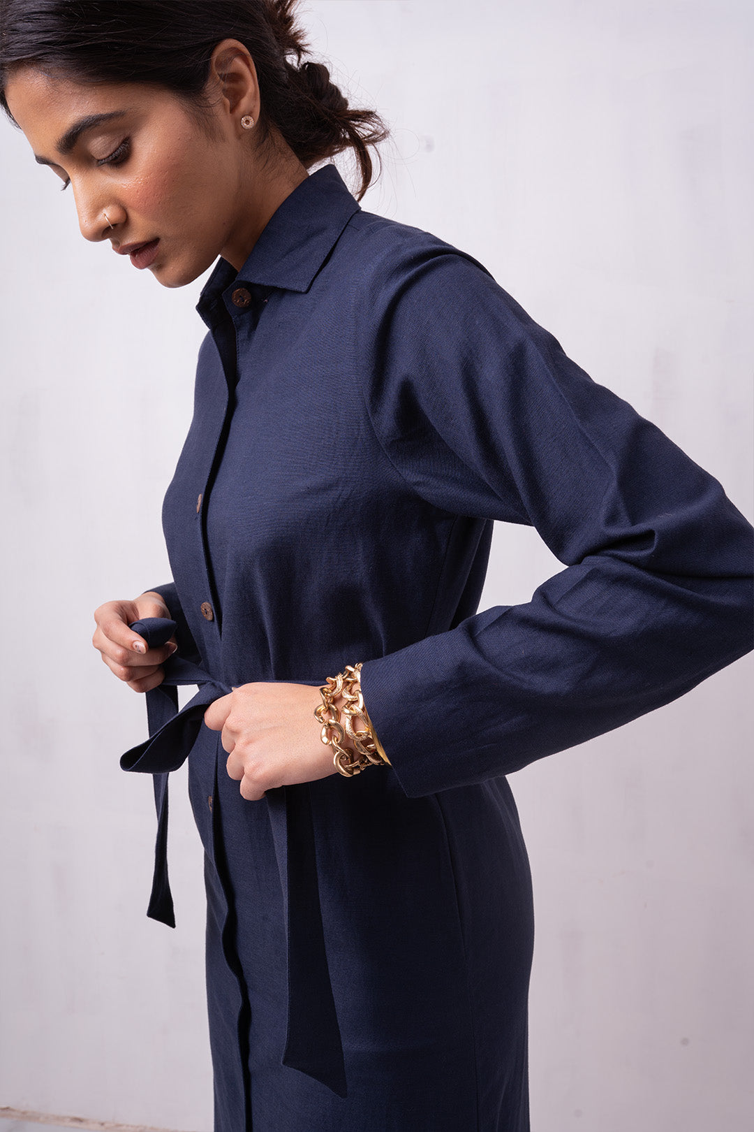 Gerny Shirt Dress | Navy