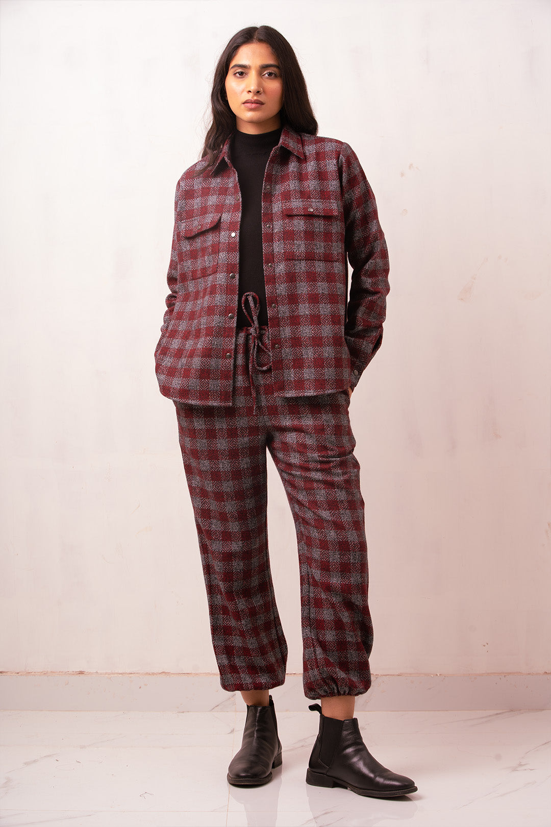 Enate Red Woolen Shirt