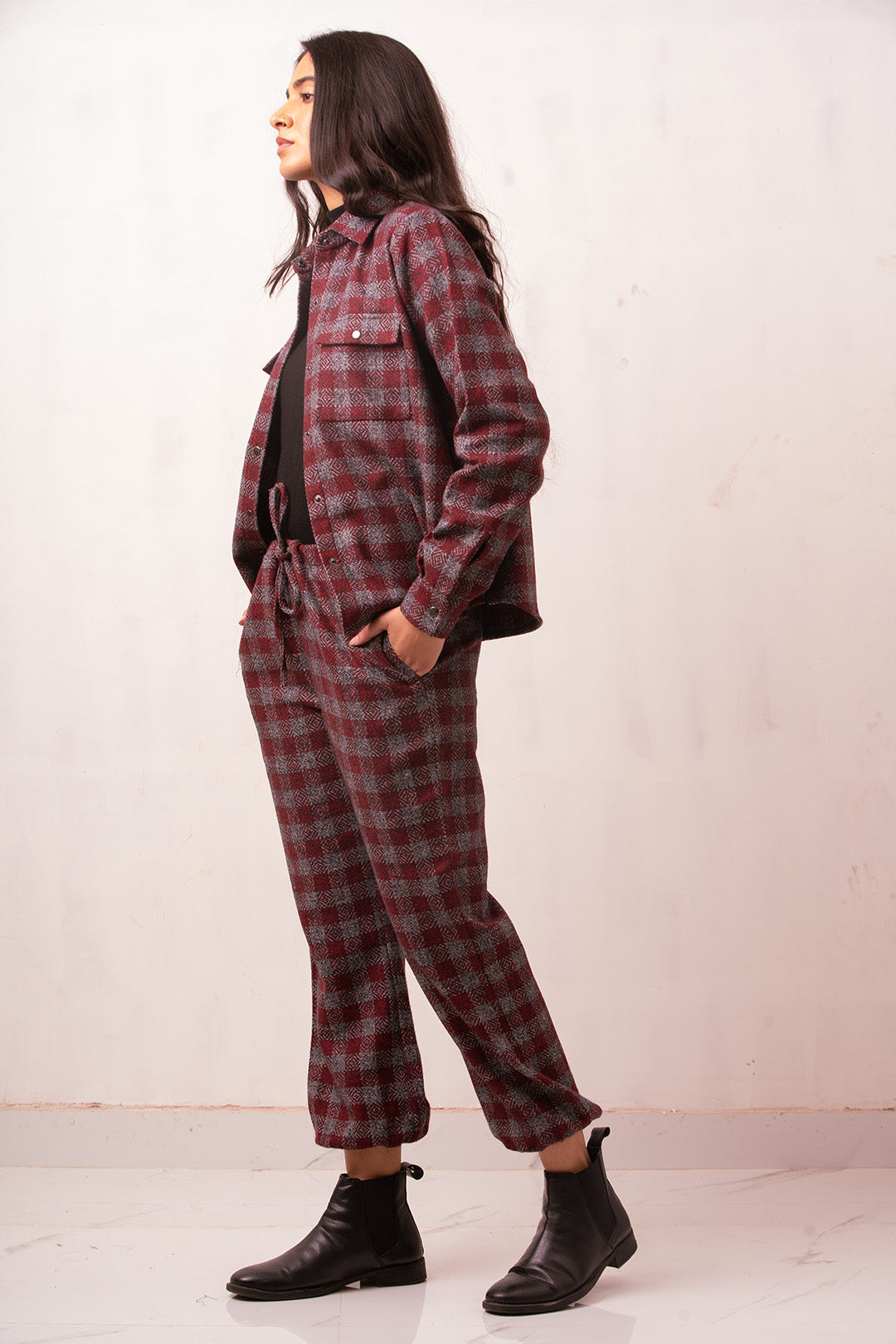 Enate Red Woolen Shirt