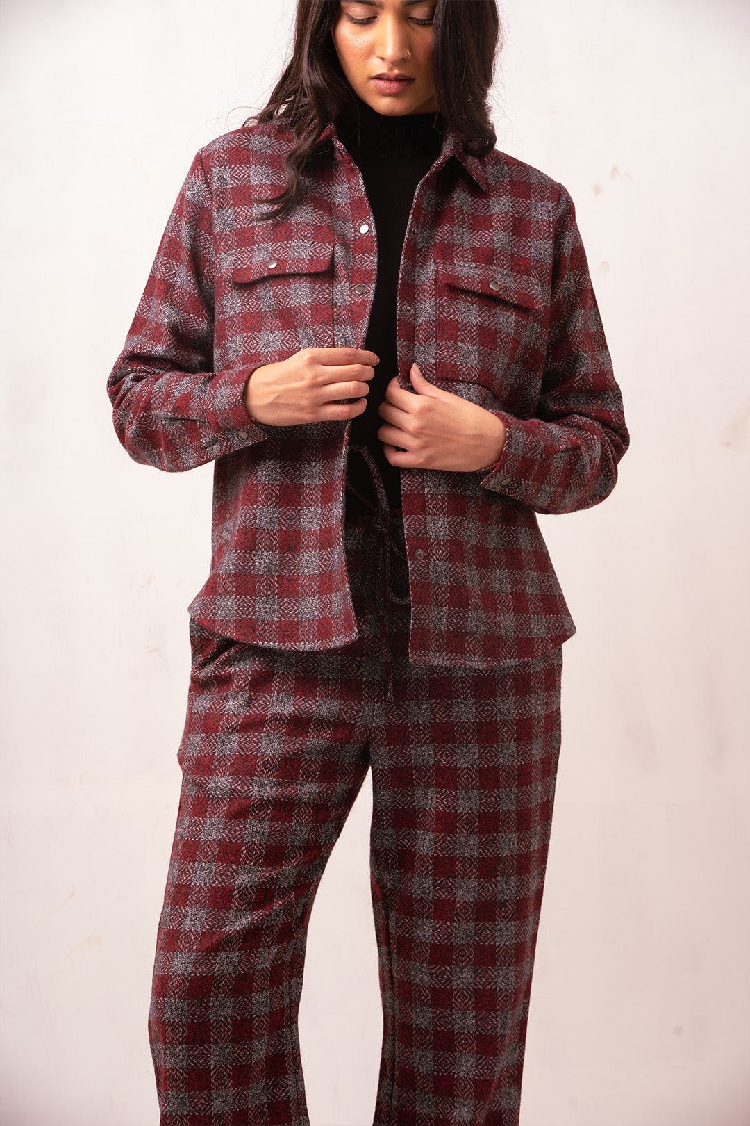 Enate Red Woolen Shirt