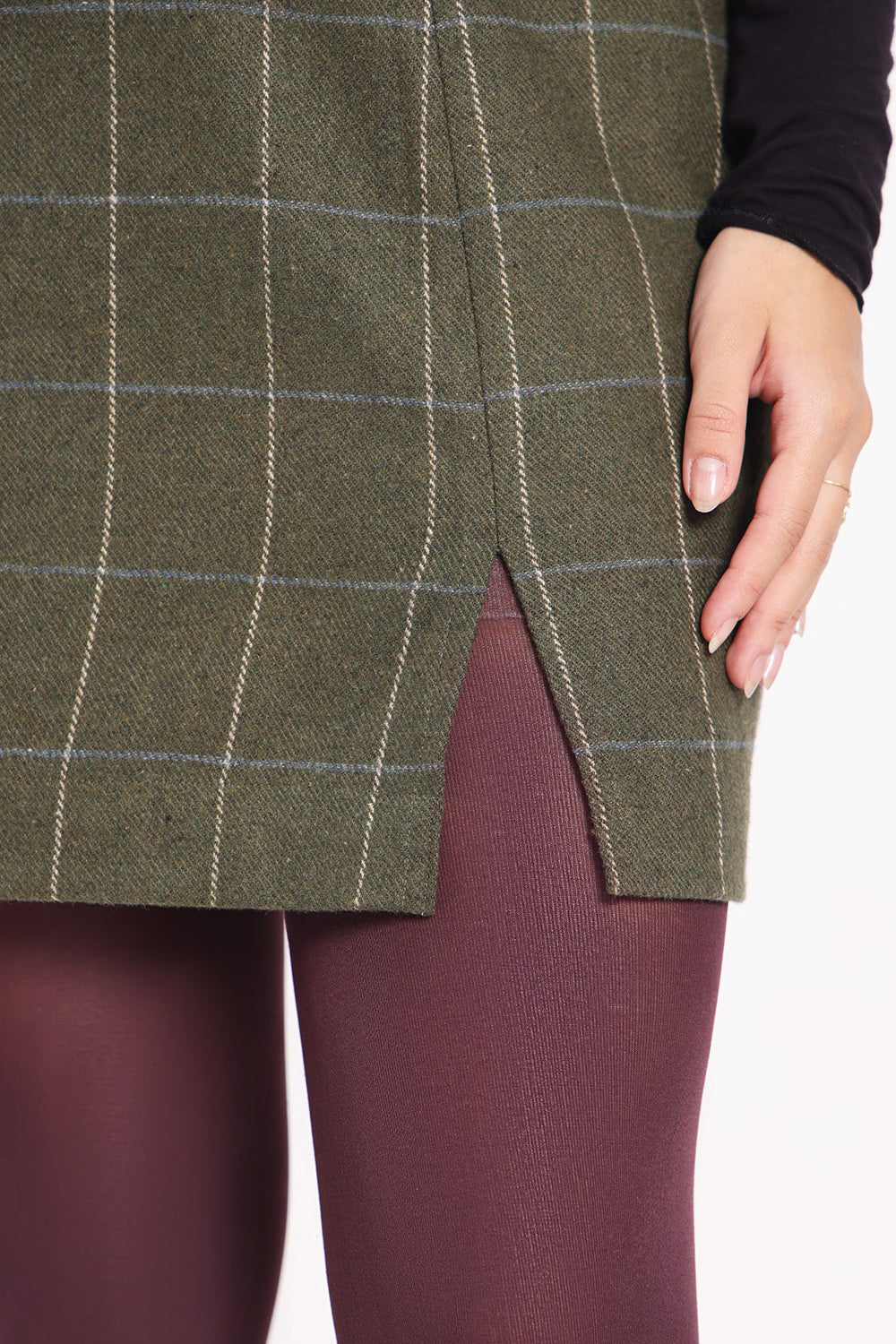 Tweed Mini Skirt - Green Check